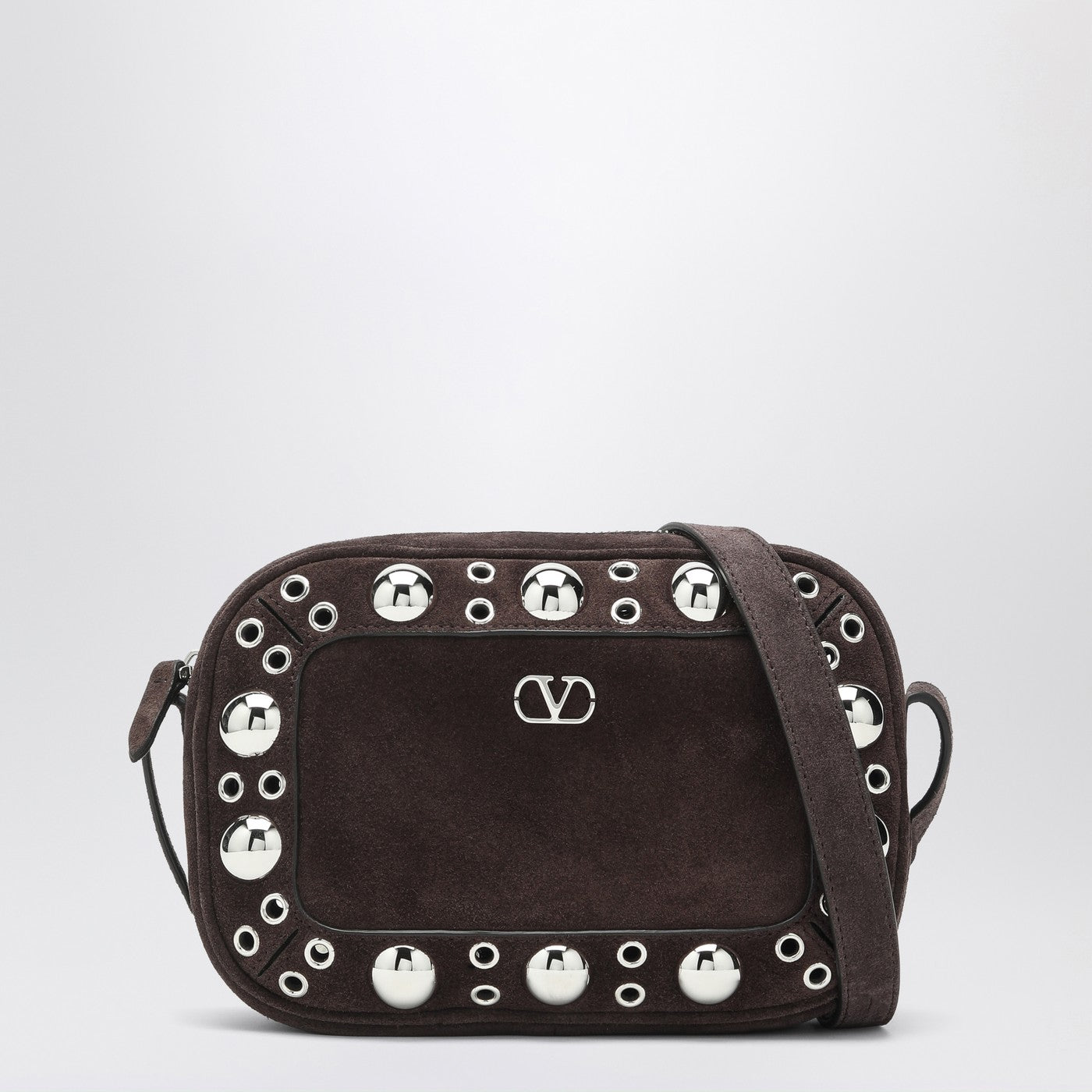 Valentino Garavani Nellcã´Te Bag Brown In Suede With Studs And Rivets Men VALENTINO GARAVANI
