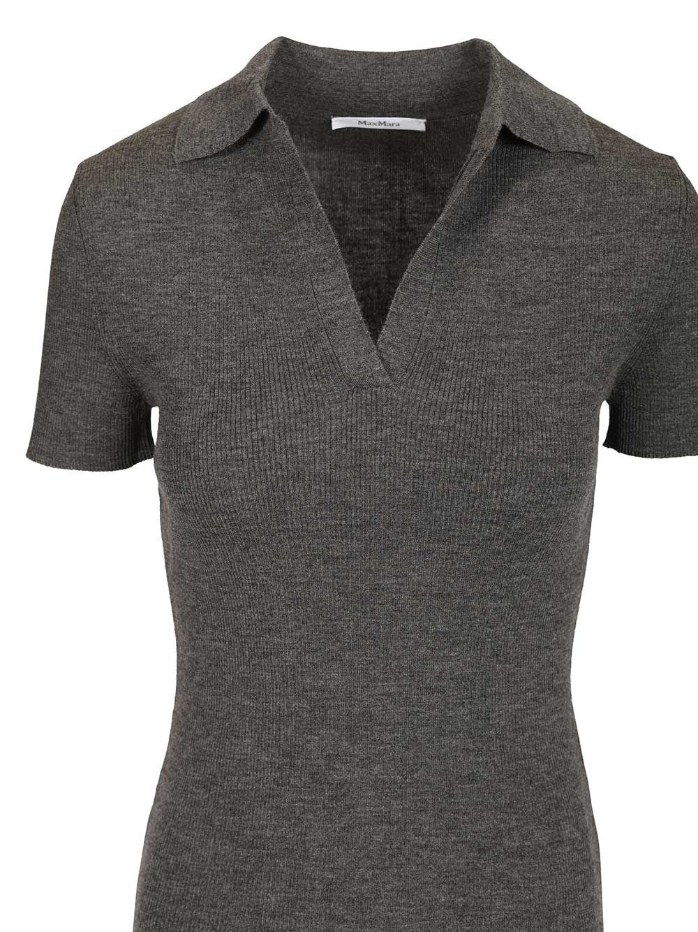 Max Mara Women Ribbed Wool Polo Shirt MAX MARA