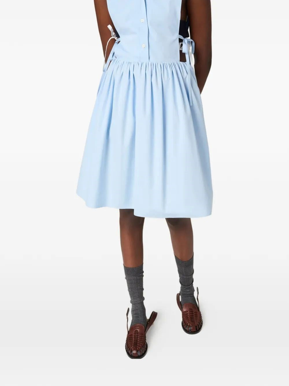 Miu Miu Women Sleeveless Poplin Dress MIU MIU