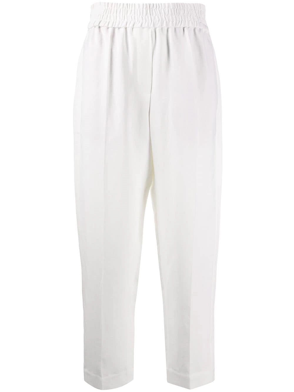 Brunello Cucinelli Women Viscose And Linen Fluid Twill Baggy Pull-On Pants BRUNELLO CUCINELLI