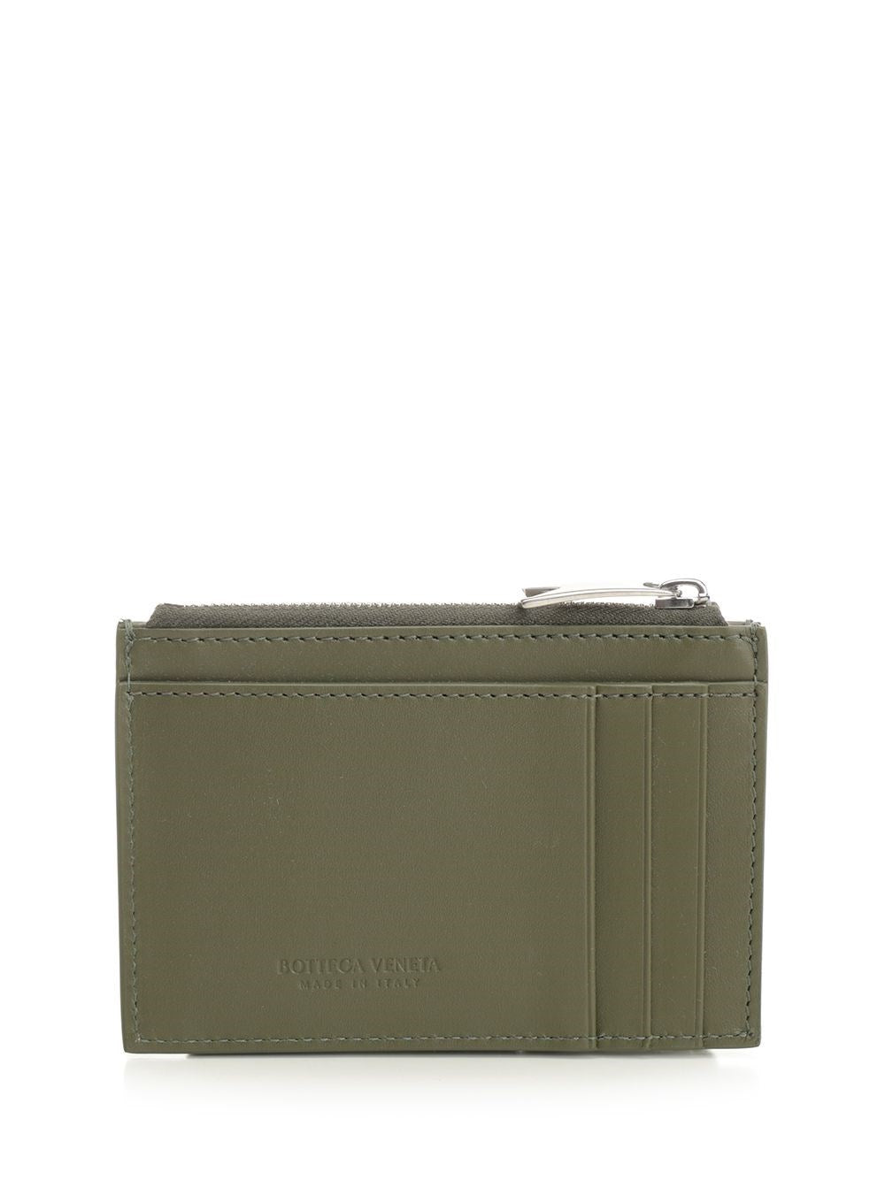 Bottega Veneta Men Woven Card Holder With Zip BOTTEGA VENETA