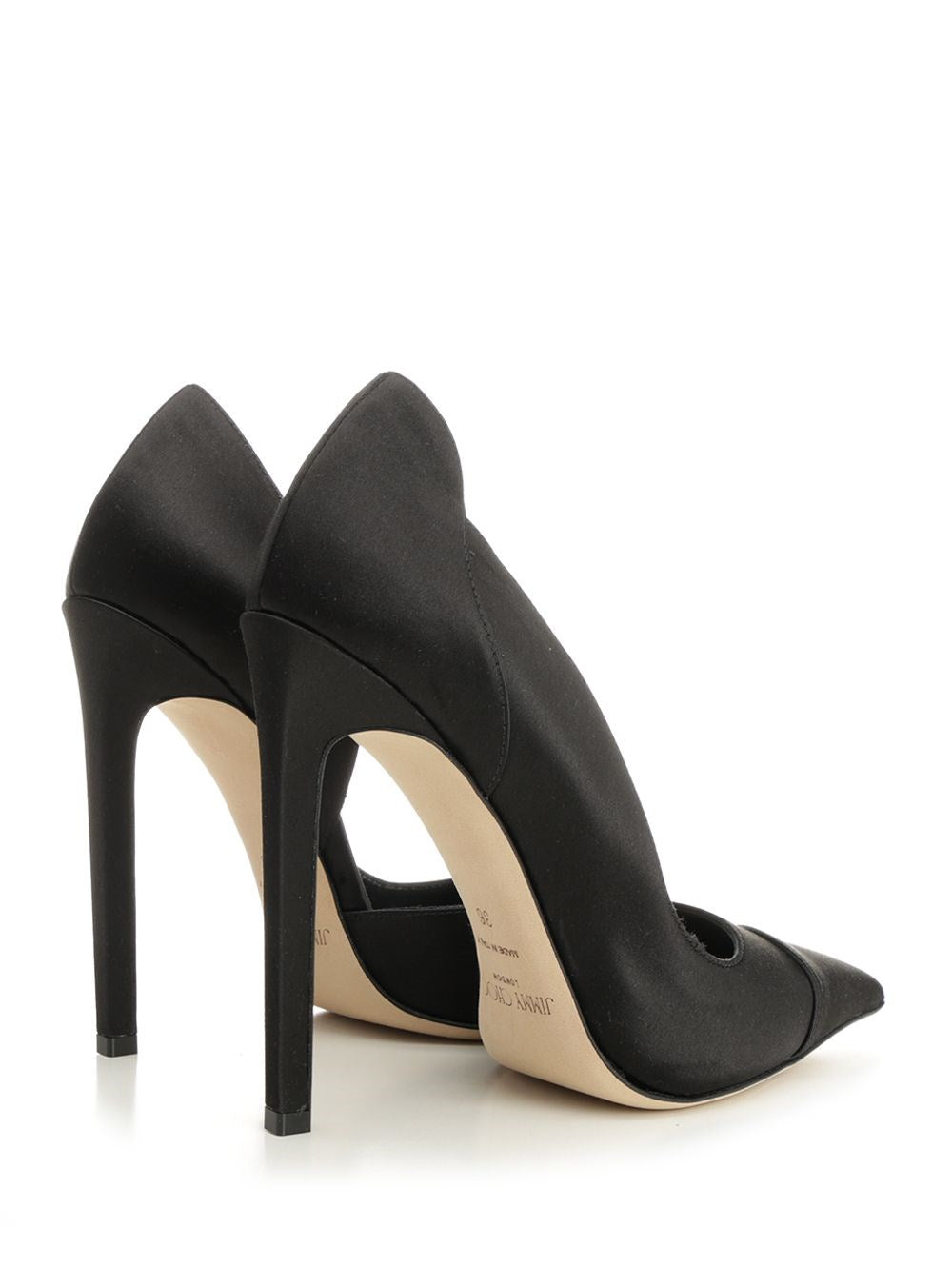 Jimmy Choo Women Brigitte Décolleté In Black Satin JIMMY CHOO