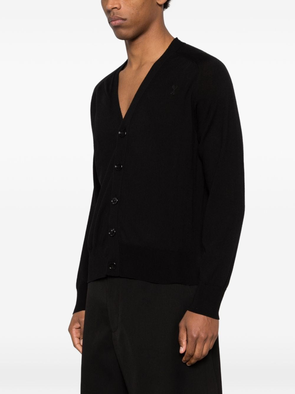 Ami Men Ami Paris V-Neck Wool Cardigan AMI PARIS