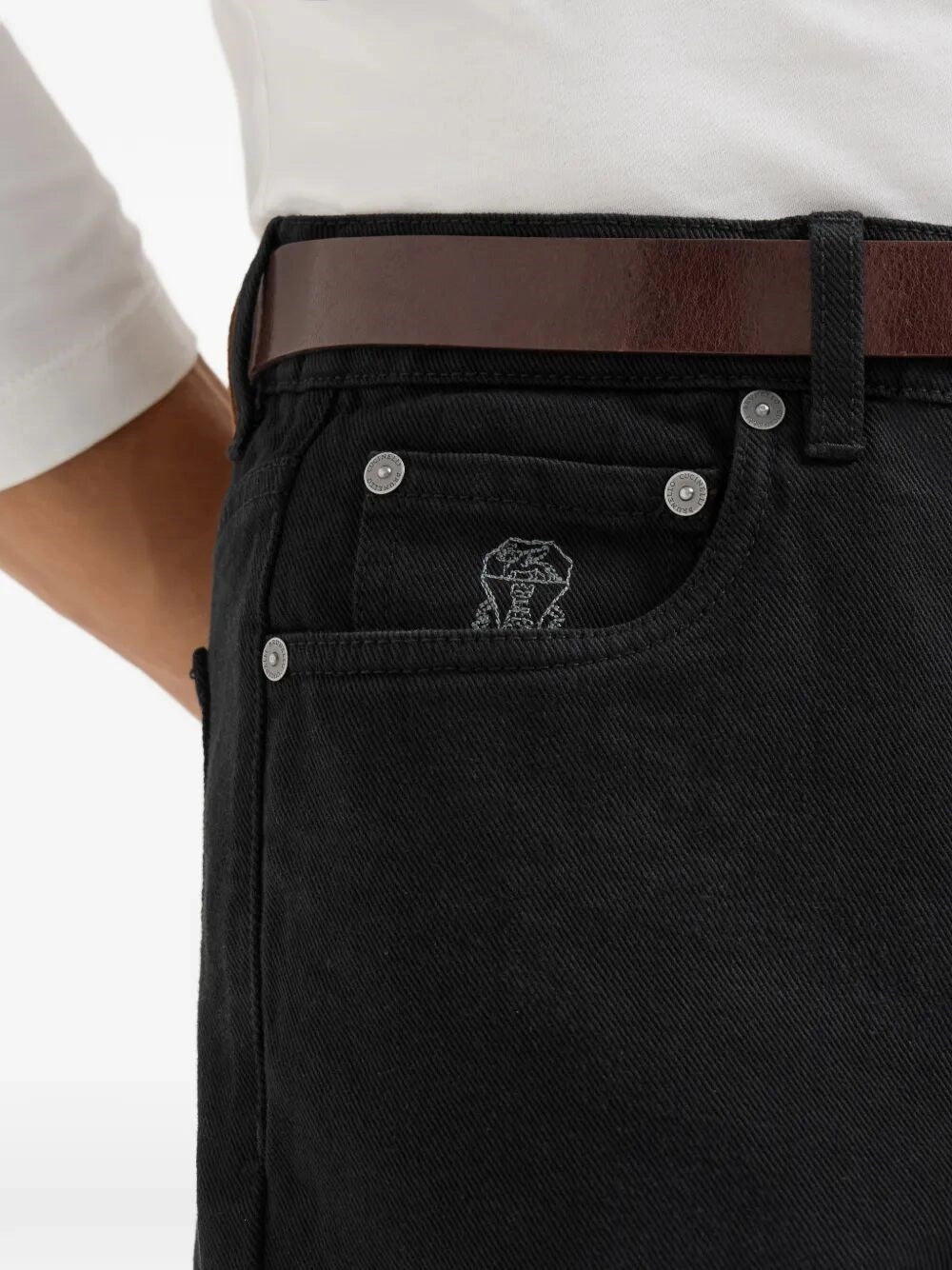Brunello Cucinelli Men Dyed Denim Pants BRUNELLO CUCINELLI