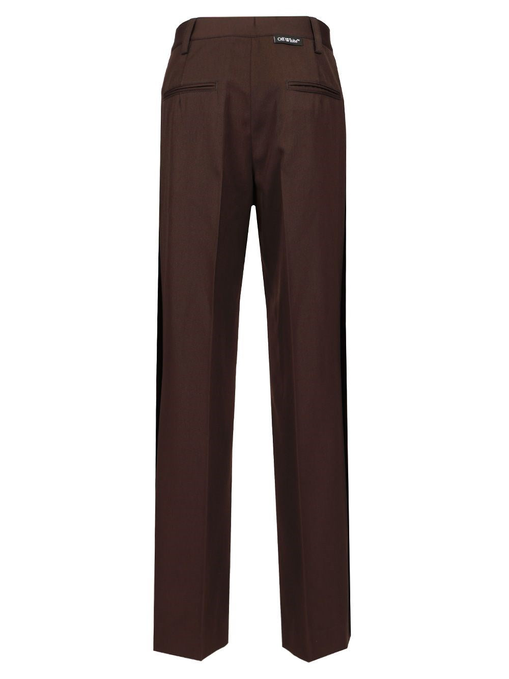 Off-White Women Wool Wide Leg Trousers OFF-WHITE