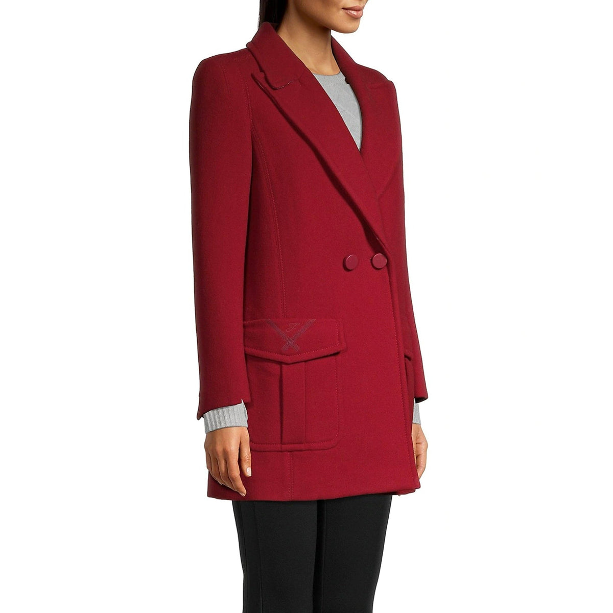 Fendi Fur Collar Wool Coat Women FENDI