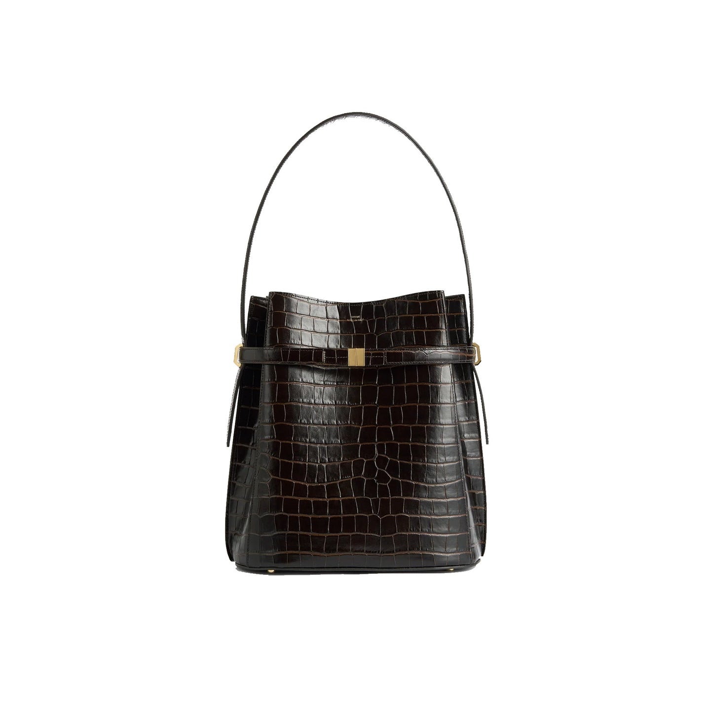 Toteme Croc-Embossed Bucket Bag Women TOTEME