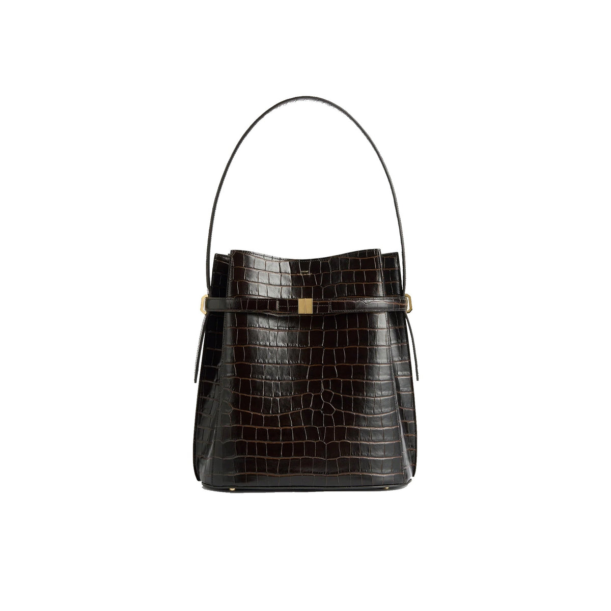 Toteme Croc-Embossed Bucket Bag Women TOTEME