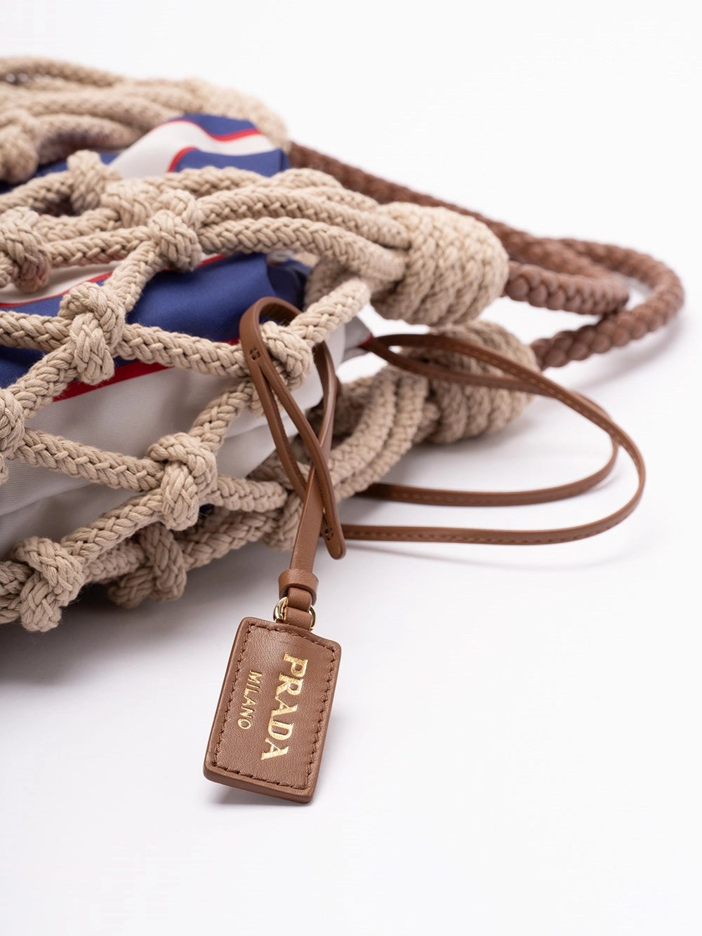 Prada Women ``Prada Noué` Cotton And Leather Handbag PRADA