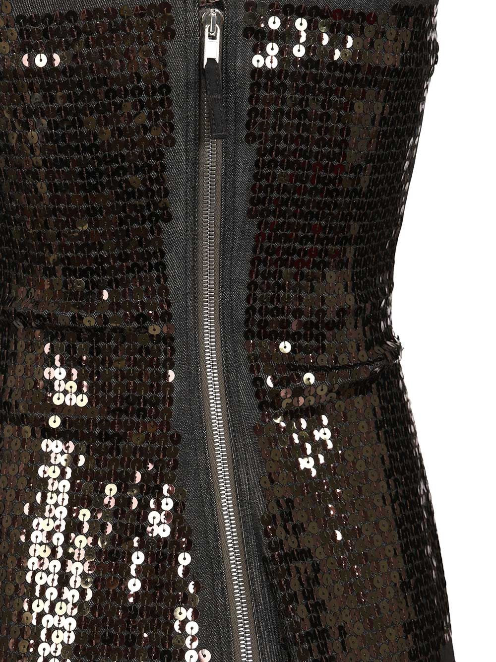 Rick Owens Women Denim Bustier Top With Sequins RICK OWENS