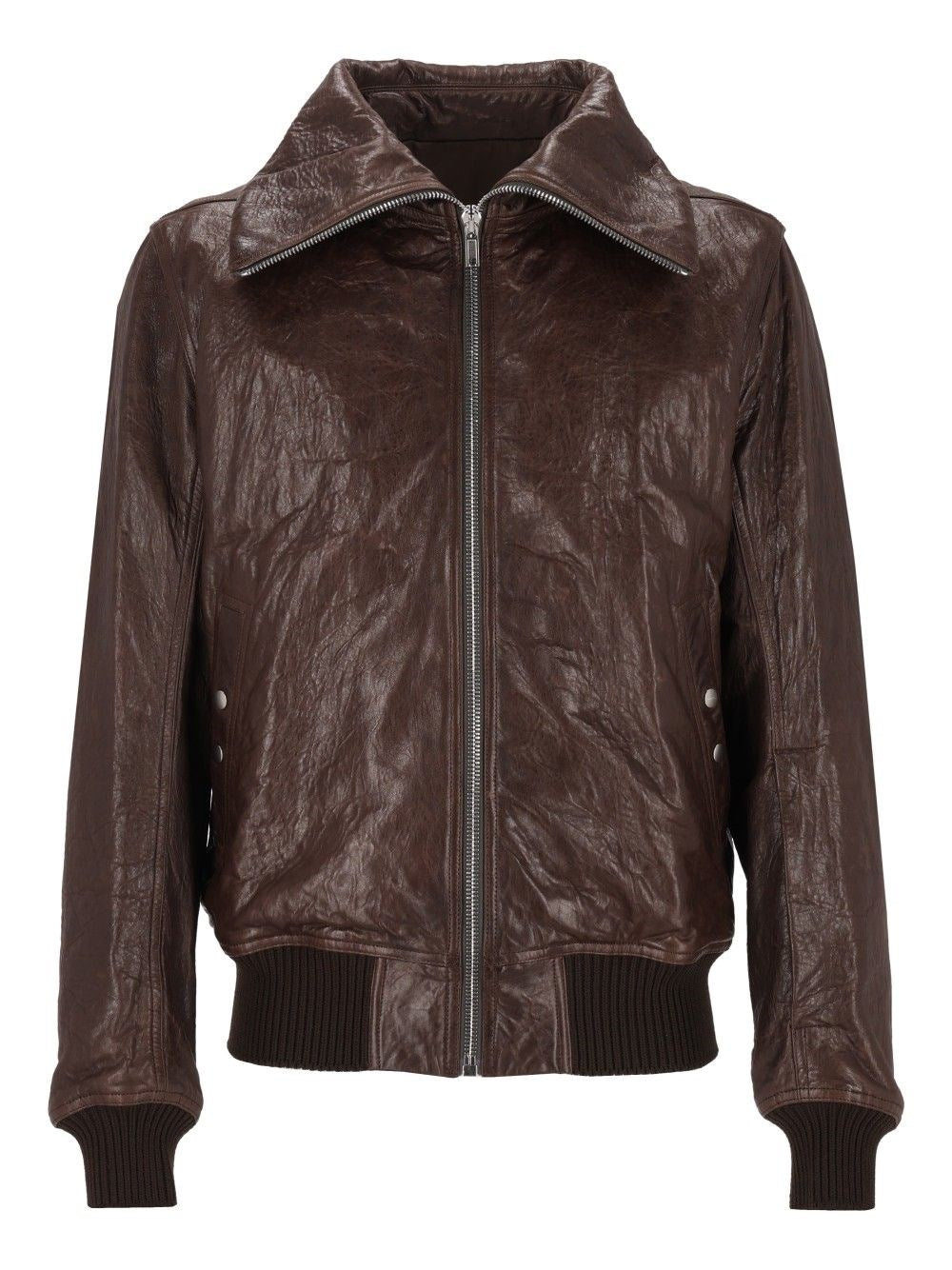 Rick Owens Men Dracuflight Leather Blouson Jacket RICK OWENS
