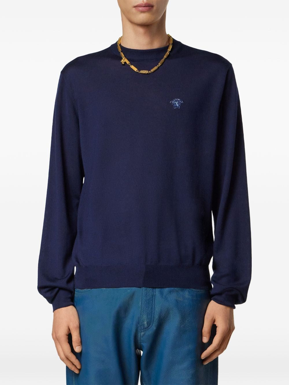 Versace Men "Medusa" Sweater In Wool, Silk And Cashmere VERSACE