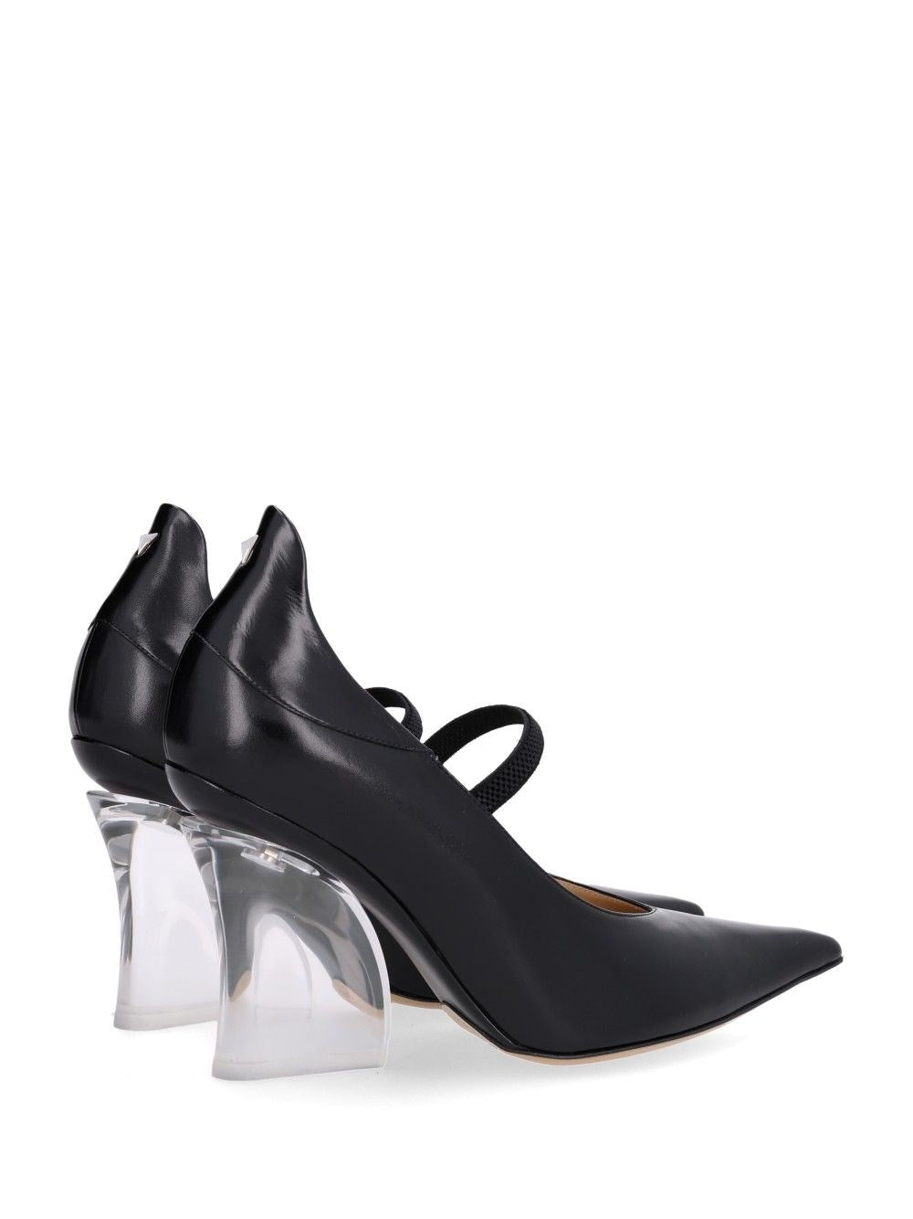 Fendi Women Leather Pumps With Transparent Heel FENDI