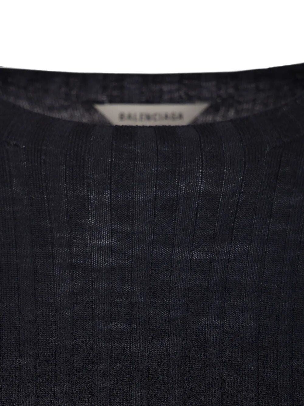 Balenciaga Women Ribbed Knit Sweater BALENCIAGA