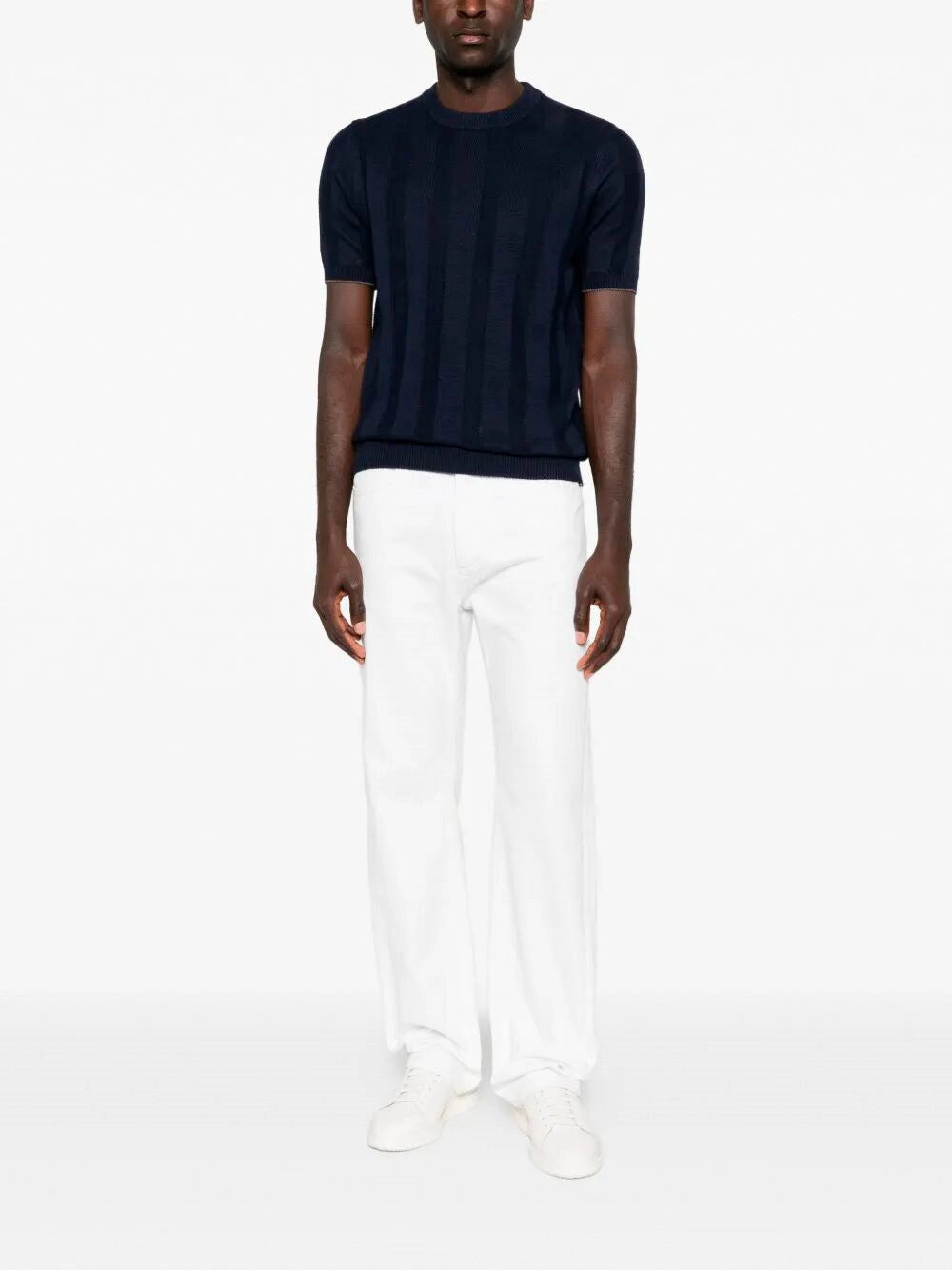 Brunello Cucinelli Men Short Sleeve Sweater BRUNELLO CUCINELLI