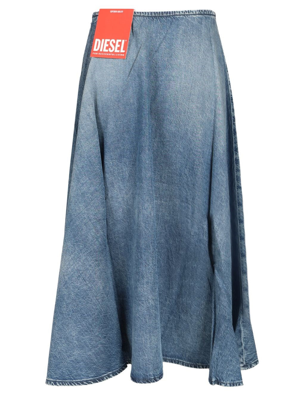 Diesel Women Wide Skirt In Flowing Denim DIESEL