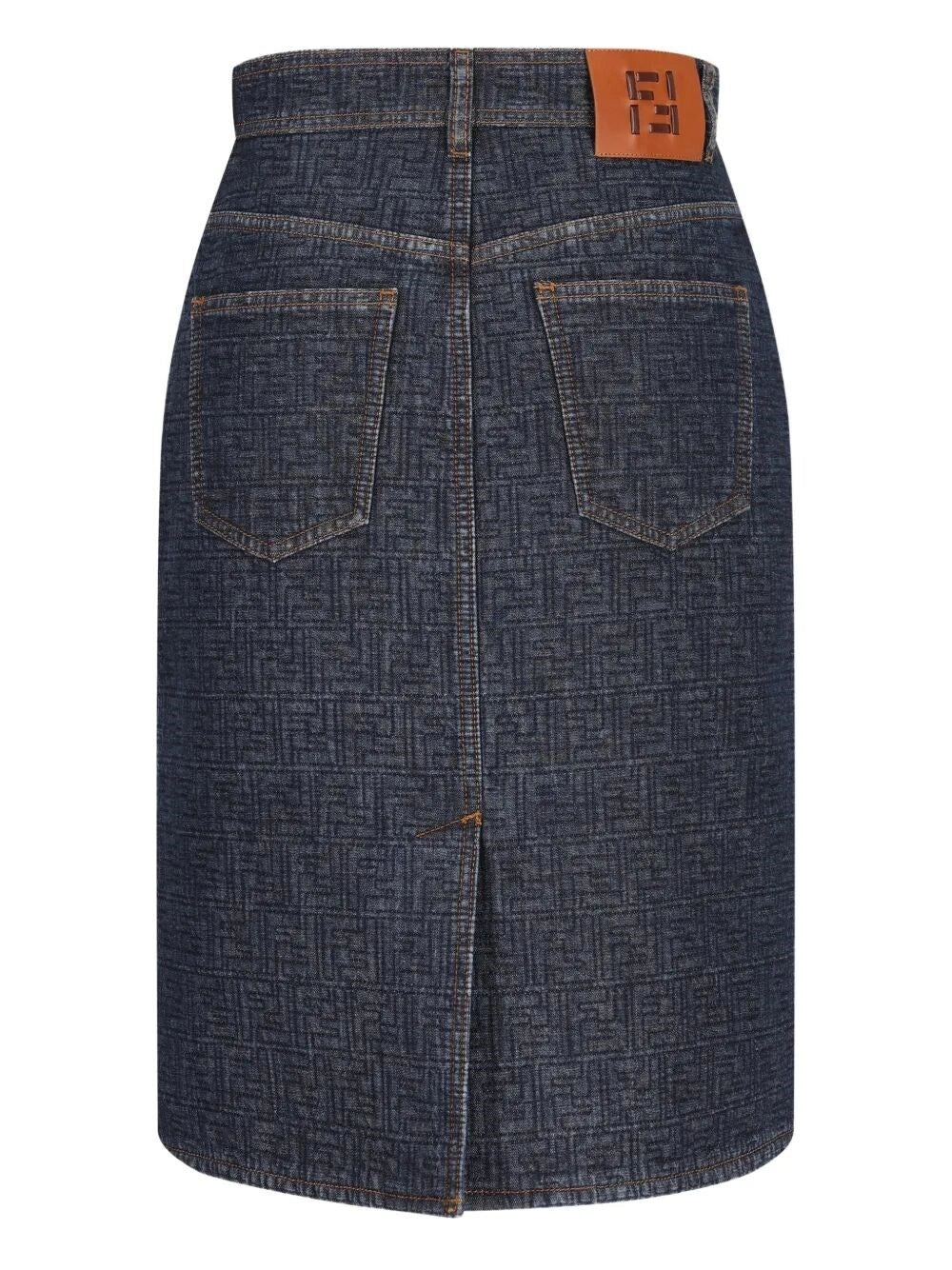 Fendi Women `Ff Padded` Denim Skirt FENDI