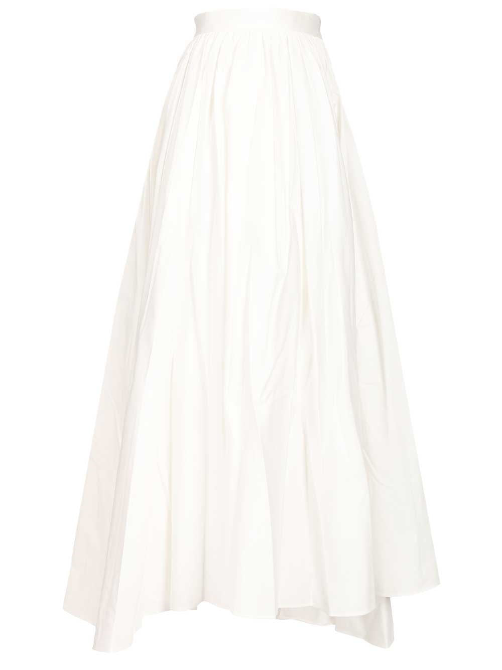Self-Portrait Women Poplin Midi Skirt. SELF-PORTRAIT