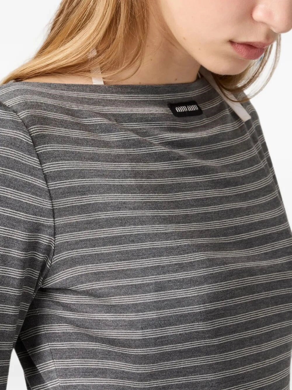 Miu Miu Women Striped T-Shirt MIU MIU