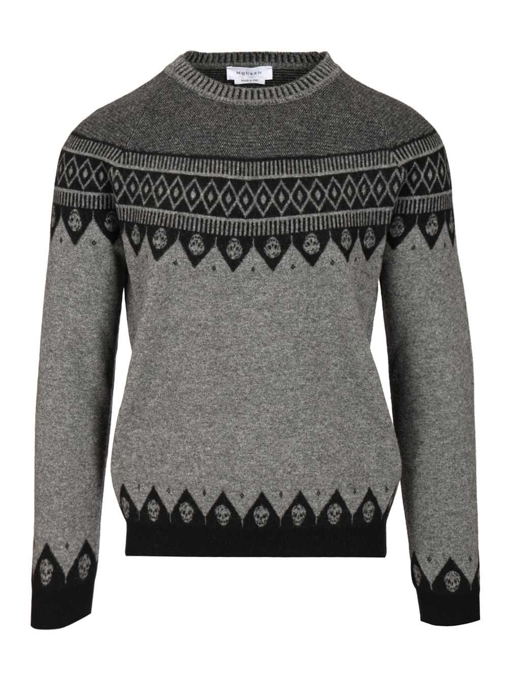 Mcqueen Men Sweater With Skulls ALEXANDER MCQUEEN