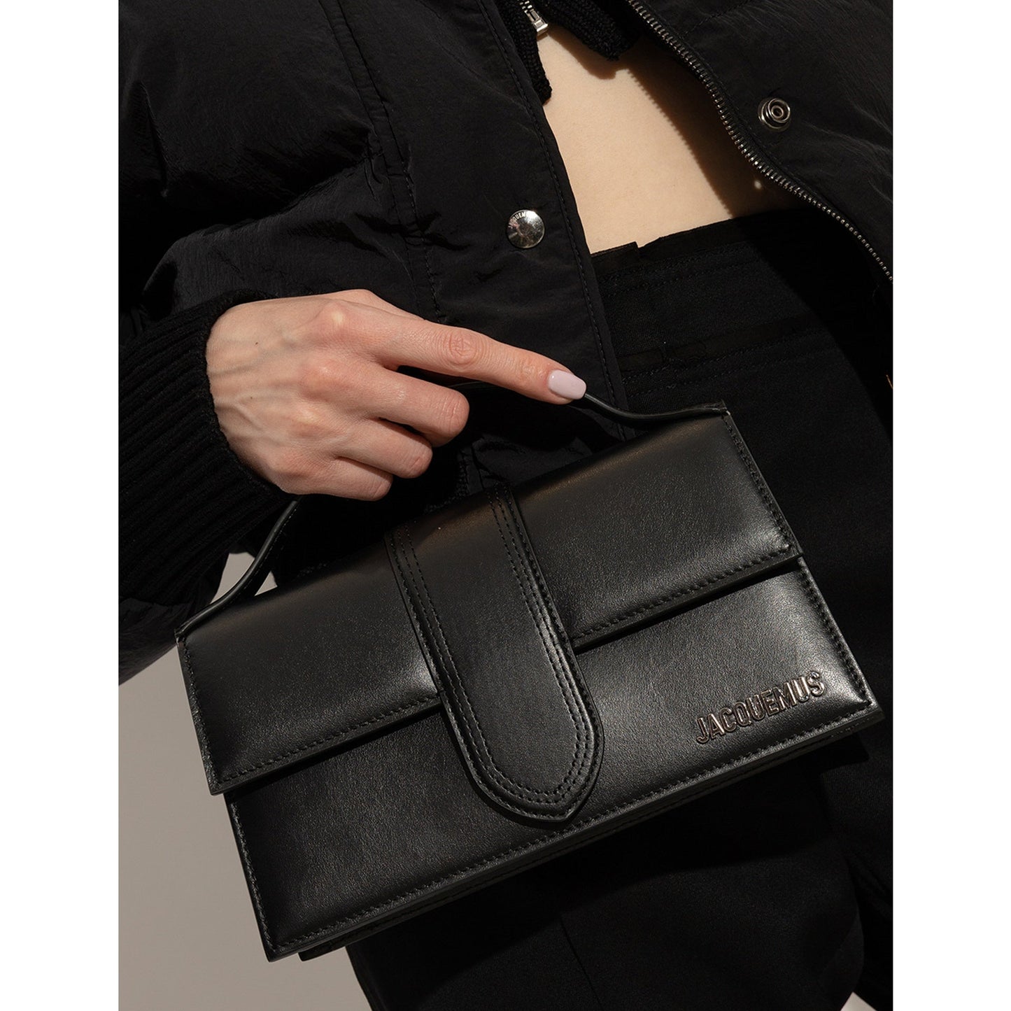 Jacquemus Le Grand Bambino Bag - Silver Logo Women JACQUEMUS