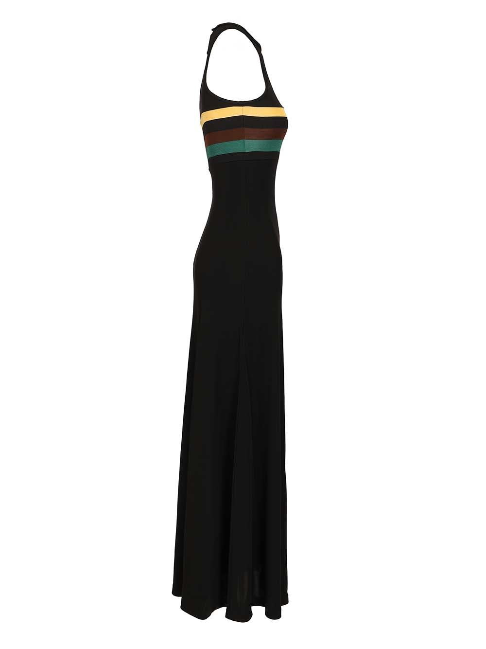 Saint Laurent Women Striped Jersey Crepe Tank Dress SAINT LAURENT