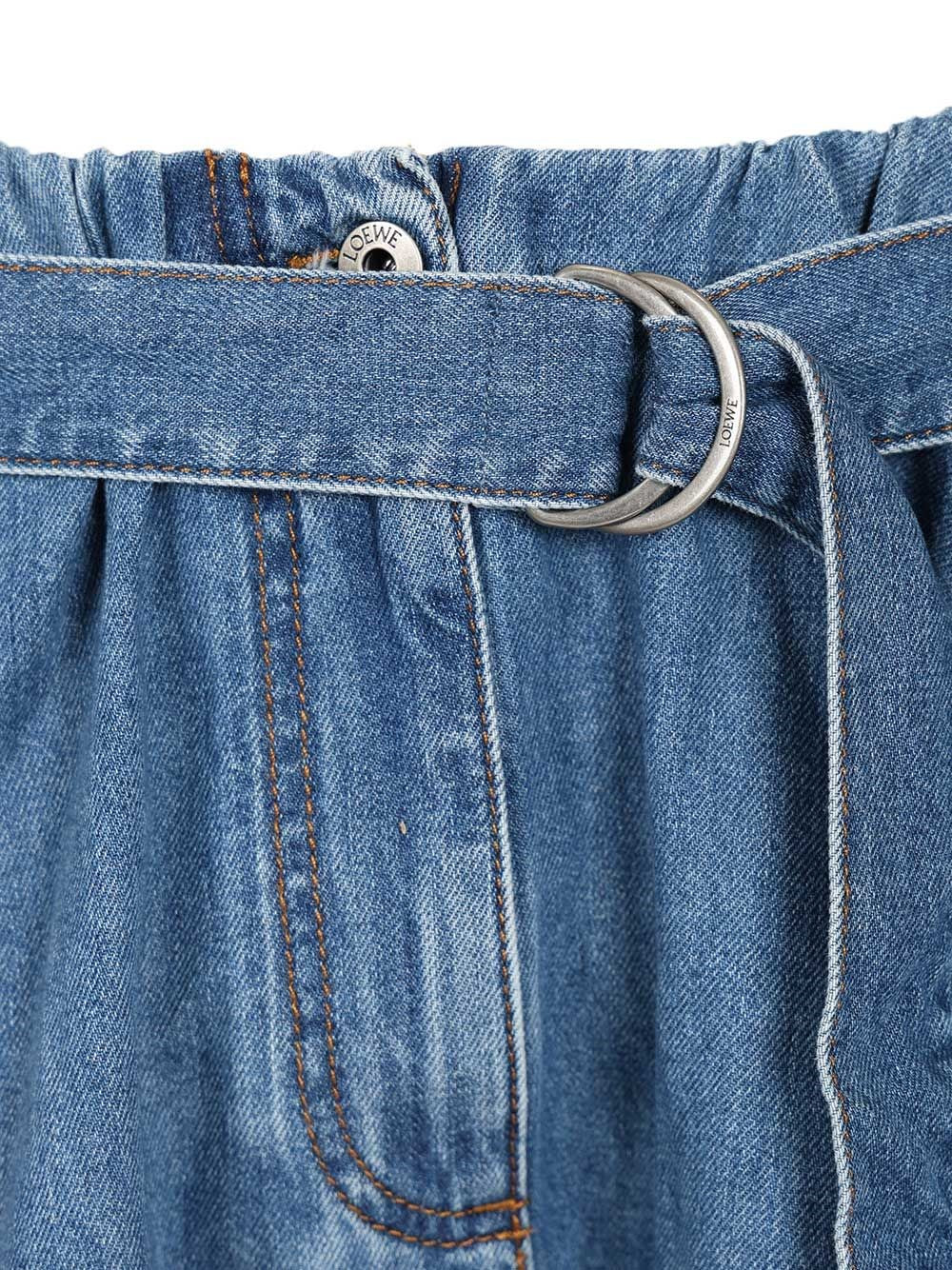 Loewe Women Denim Cargo Skirt LOEWE