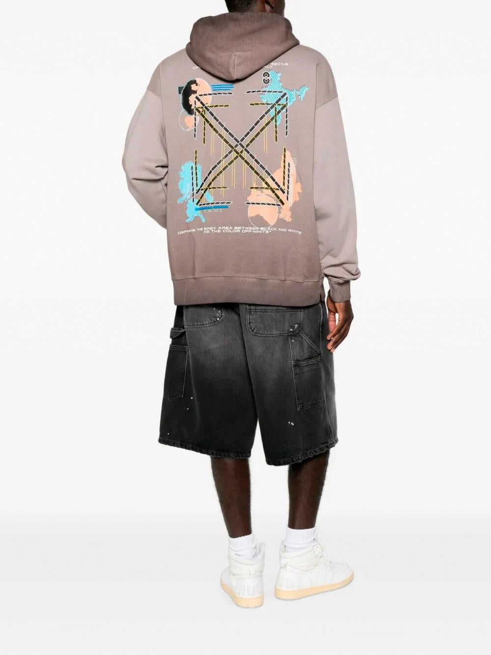 Off White Men `Archigeography 3 Arrow Skate` Hoodie OFF-WHITE