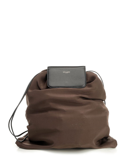 Saint Laurent Women Ysl Pochon Large Nylon And Leather SAINT LAURENT