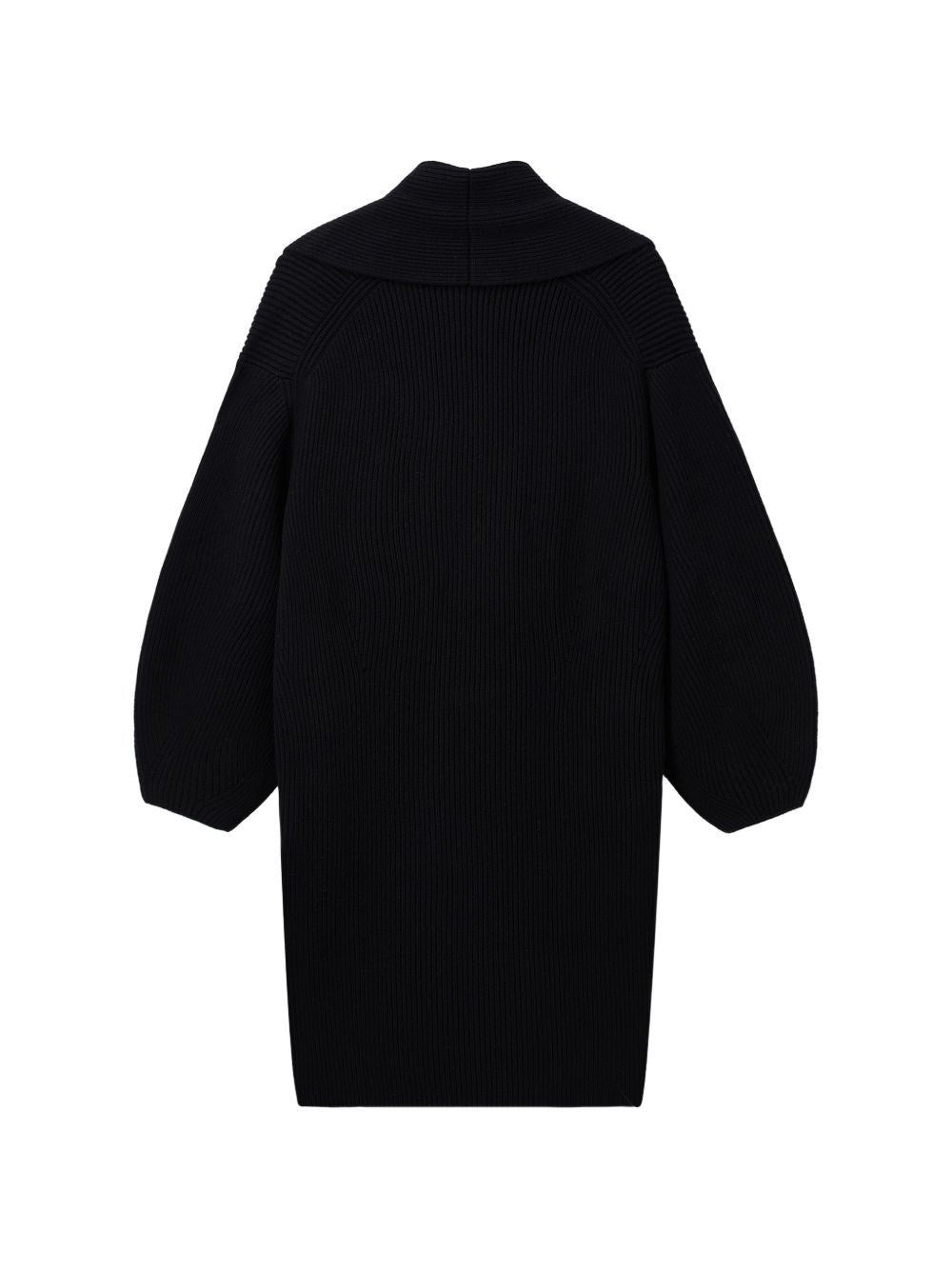 Toteme Women Long Double-Breasted Ribbed Wool Cardigan TOTEME