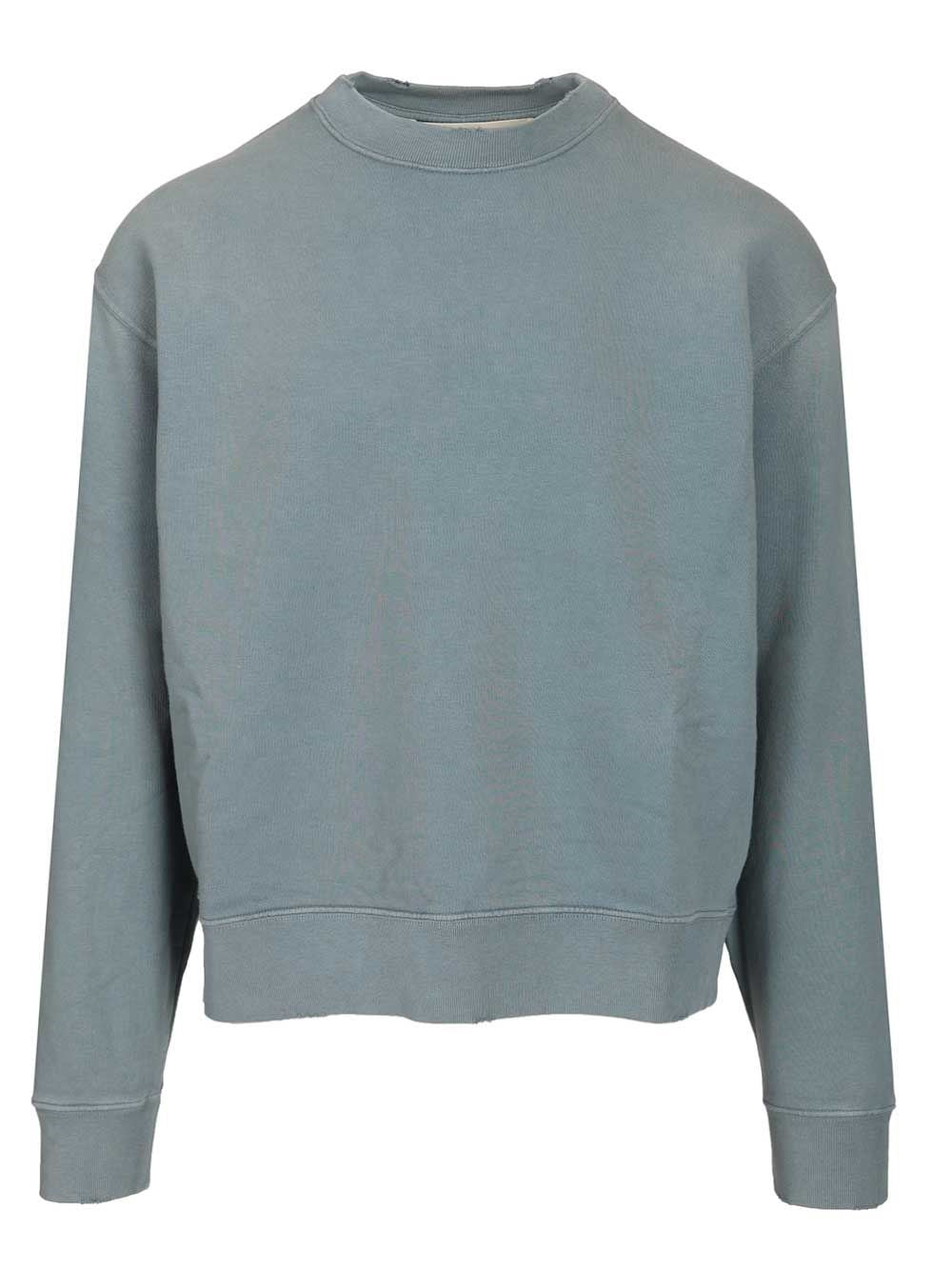 Golden Goose Men Boxi Sweatshirt Faded Cotton Fleece Logo Patch GOLDEN GOOSE