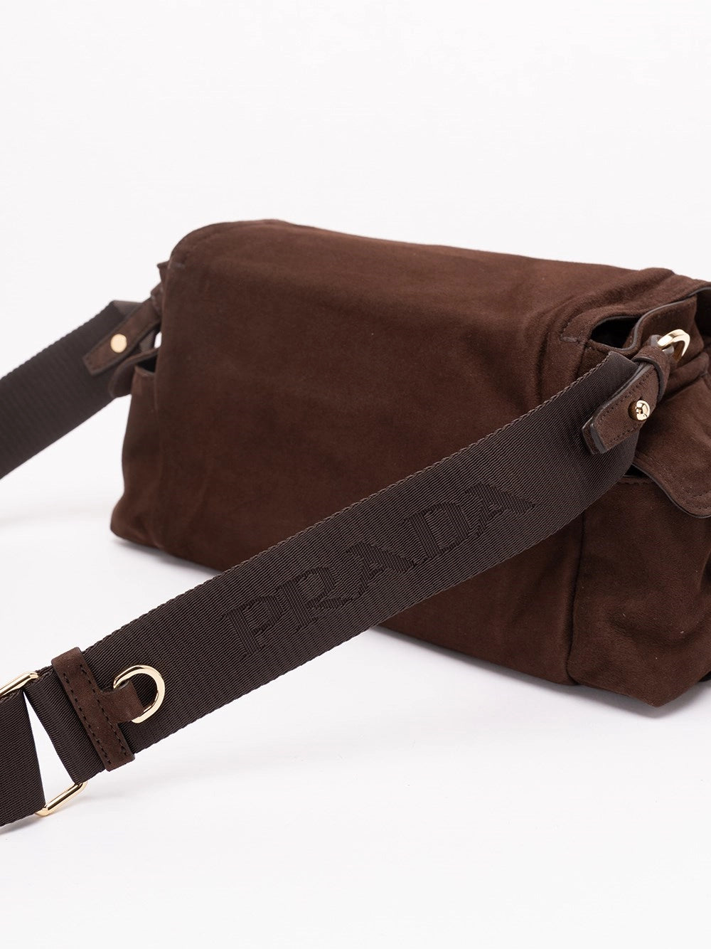 Prada Women Prada Explore Medium Suede Bag PRADA
