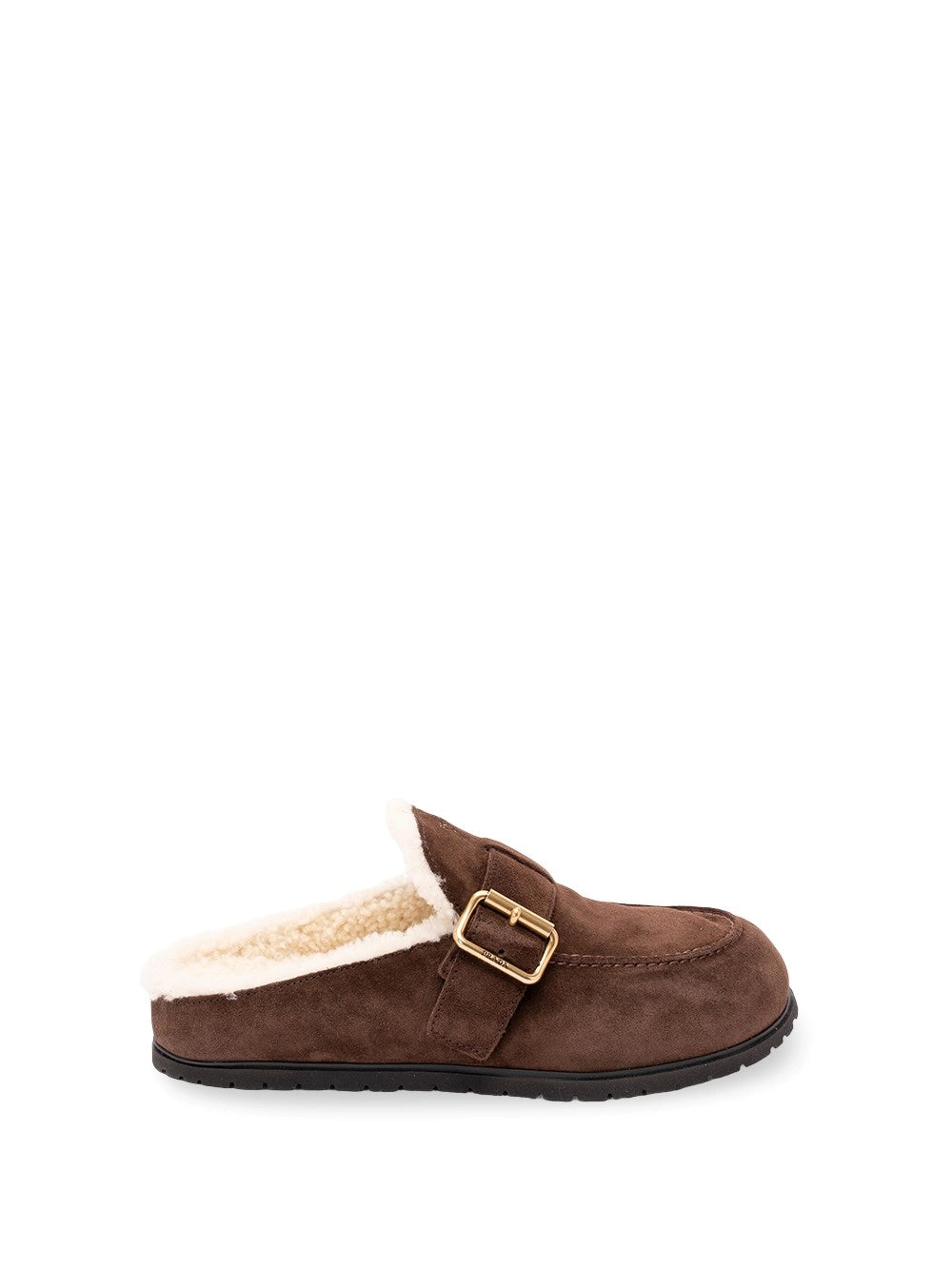 Prada Women Suede And Shearling Mules PRADA