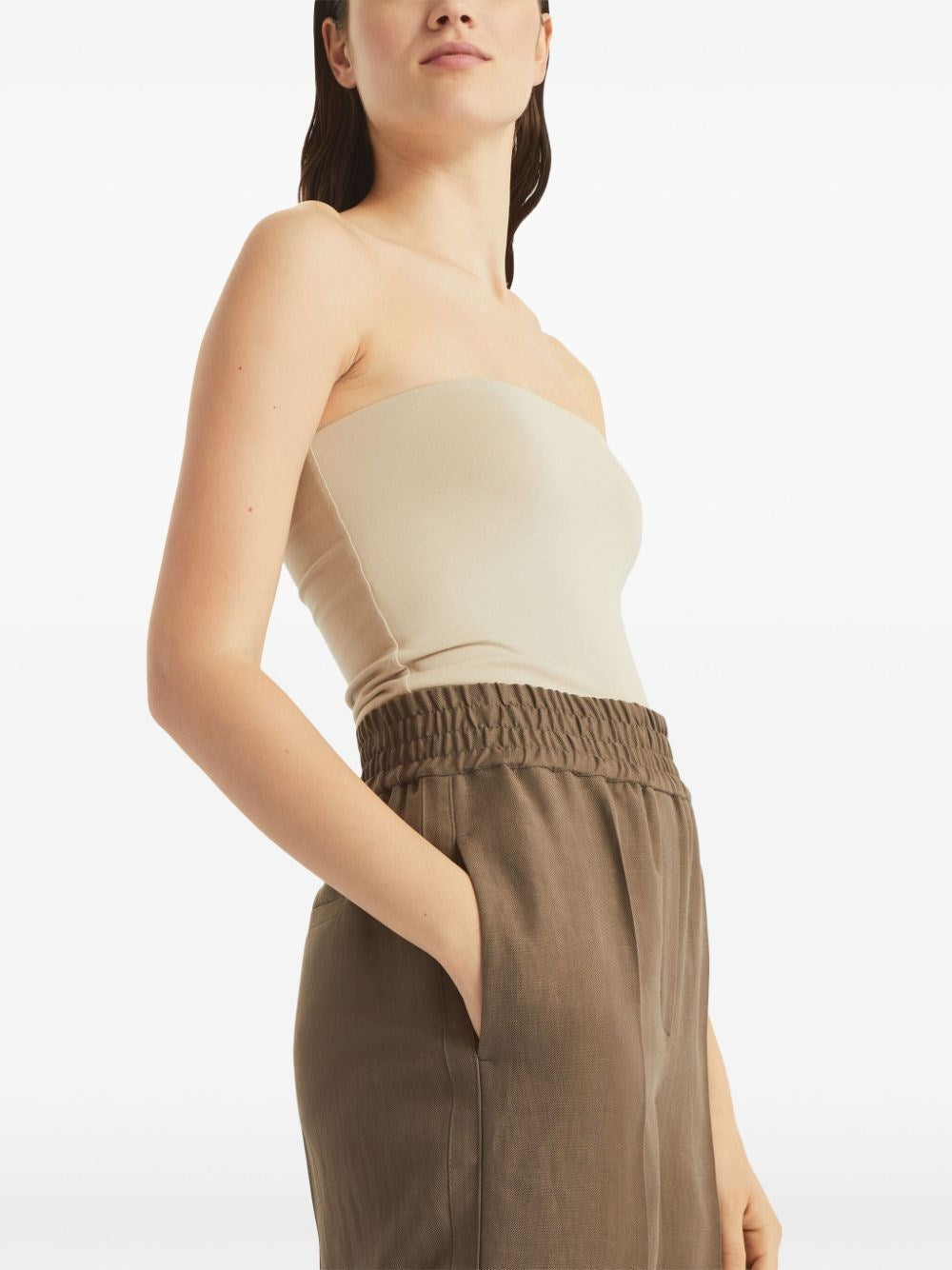 Brunello Cucinelli Women Viscose And Linen Fluid Twill Baggy Pull-On Pants BRUNELLO CUCINELLI