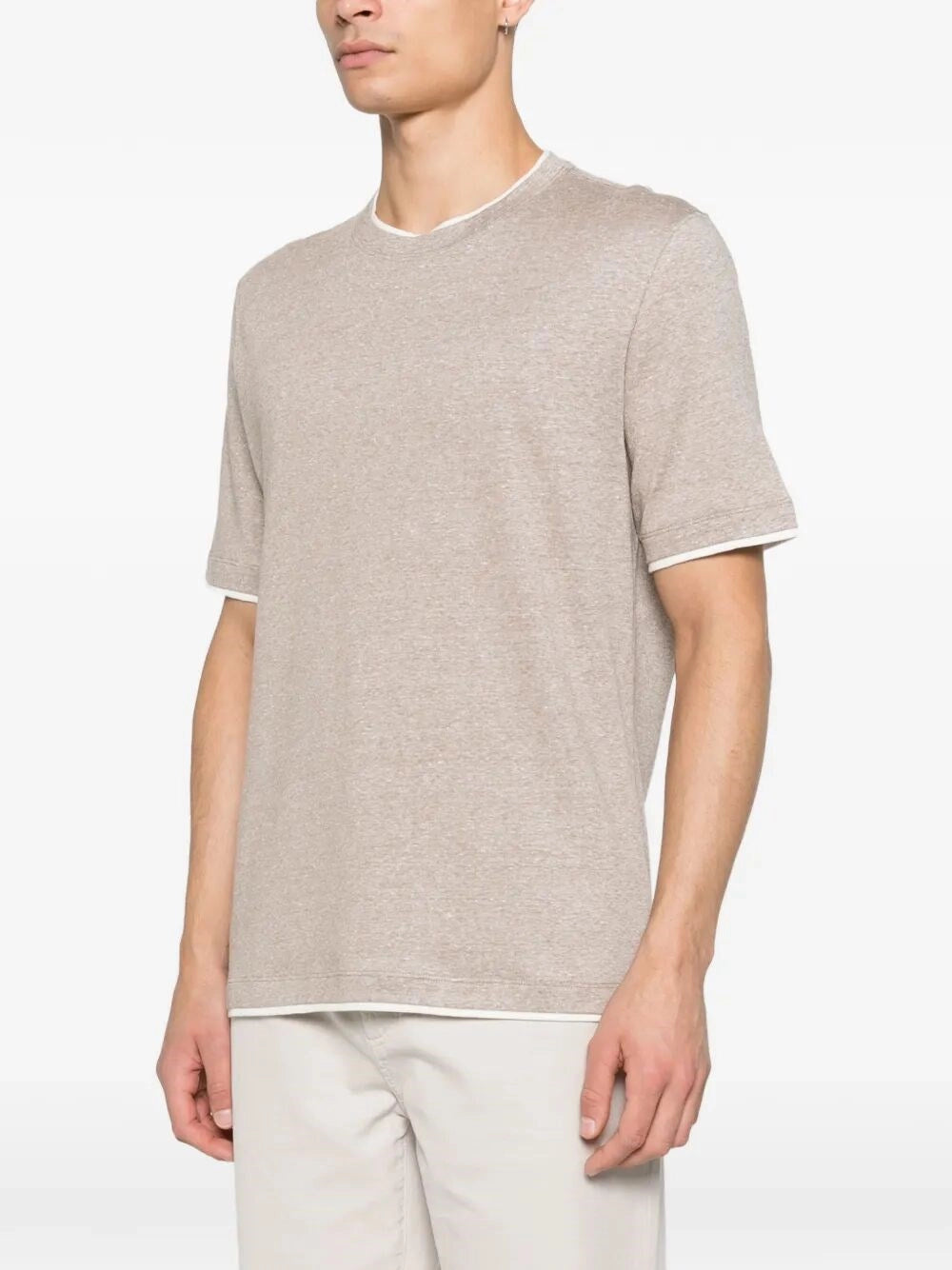 Brunello Cucinelli Men T-Shirt With Faux-Layering