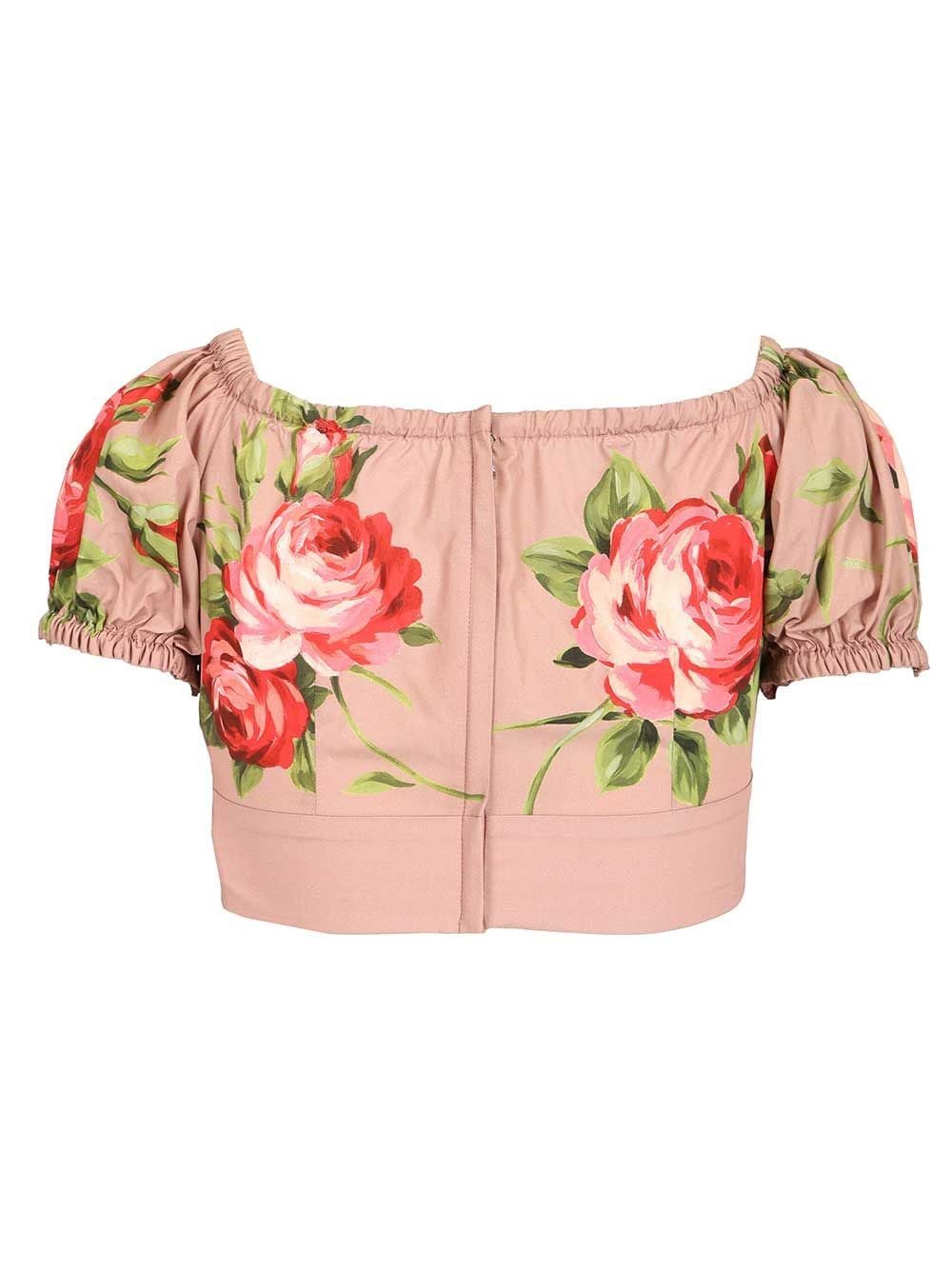 Dolce & Gabbana Women Rose Bouquet Print Top DOLCE & GABBANA