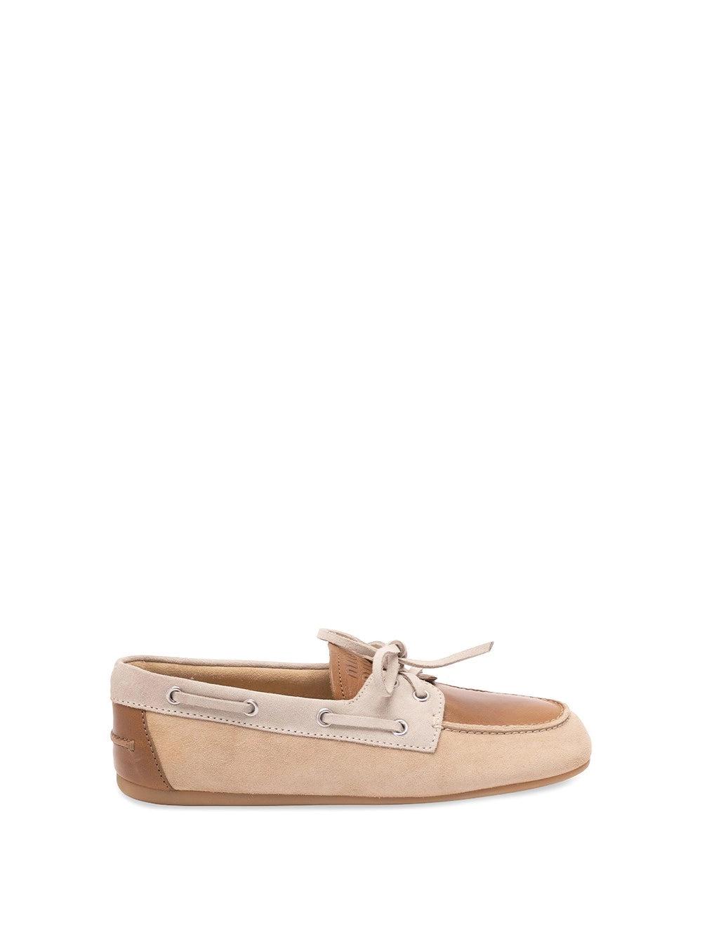 Miu Miu Women Suede And Leather Boat Shoes MIU MIU