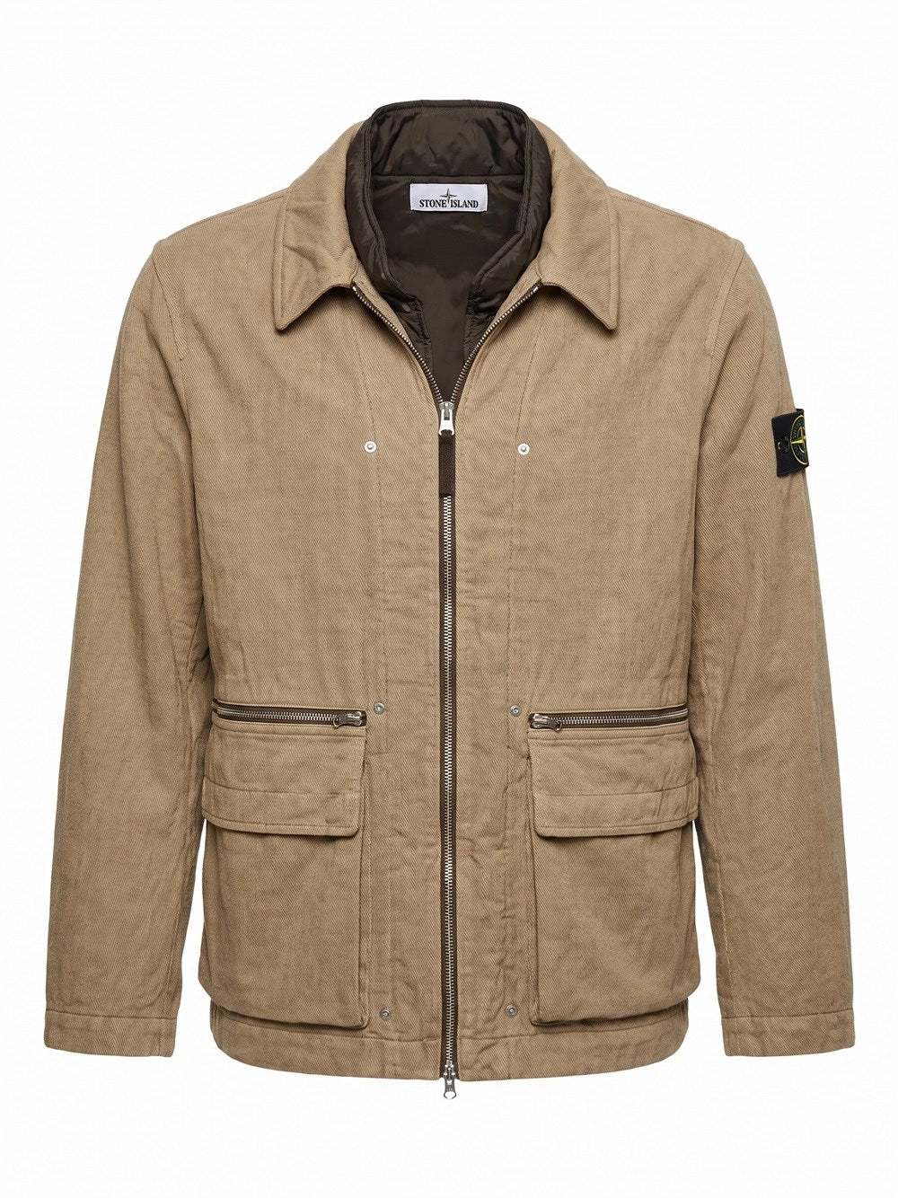 Stone Island Men Diagonal Cotton Wool Field Jacket STONE ISLAND