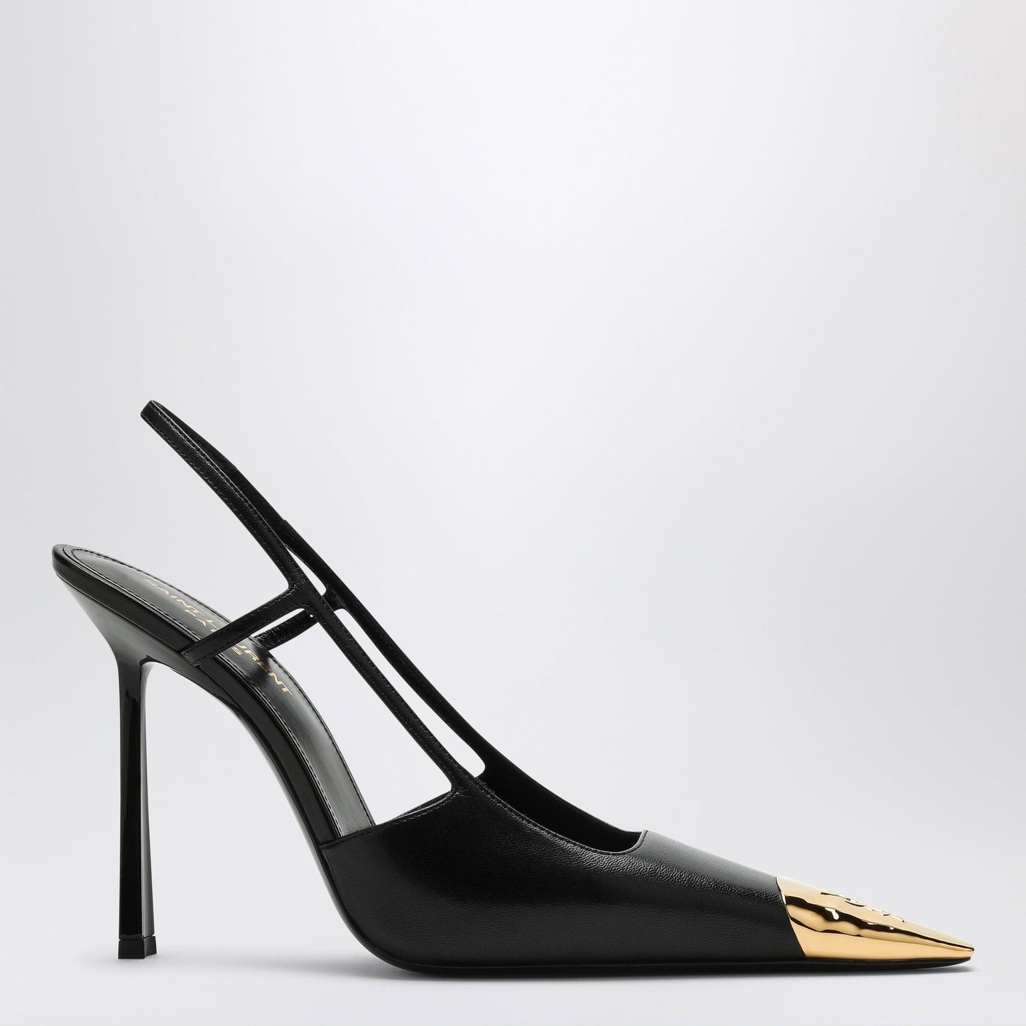Saint Laurent Jeanne Slingback Pumps In Black Leather Women SAINT LAURENT