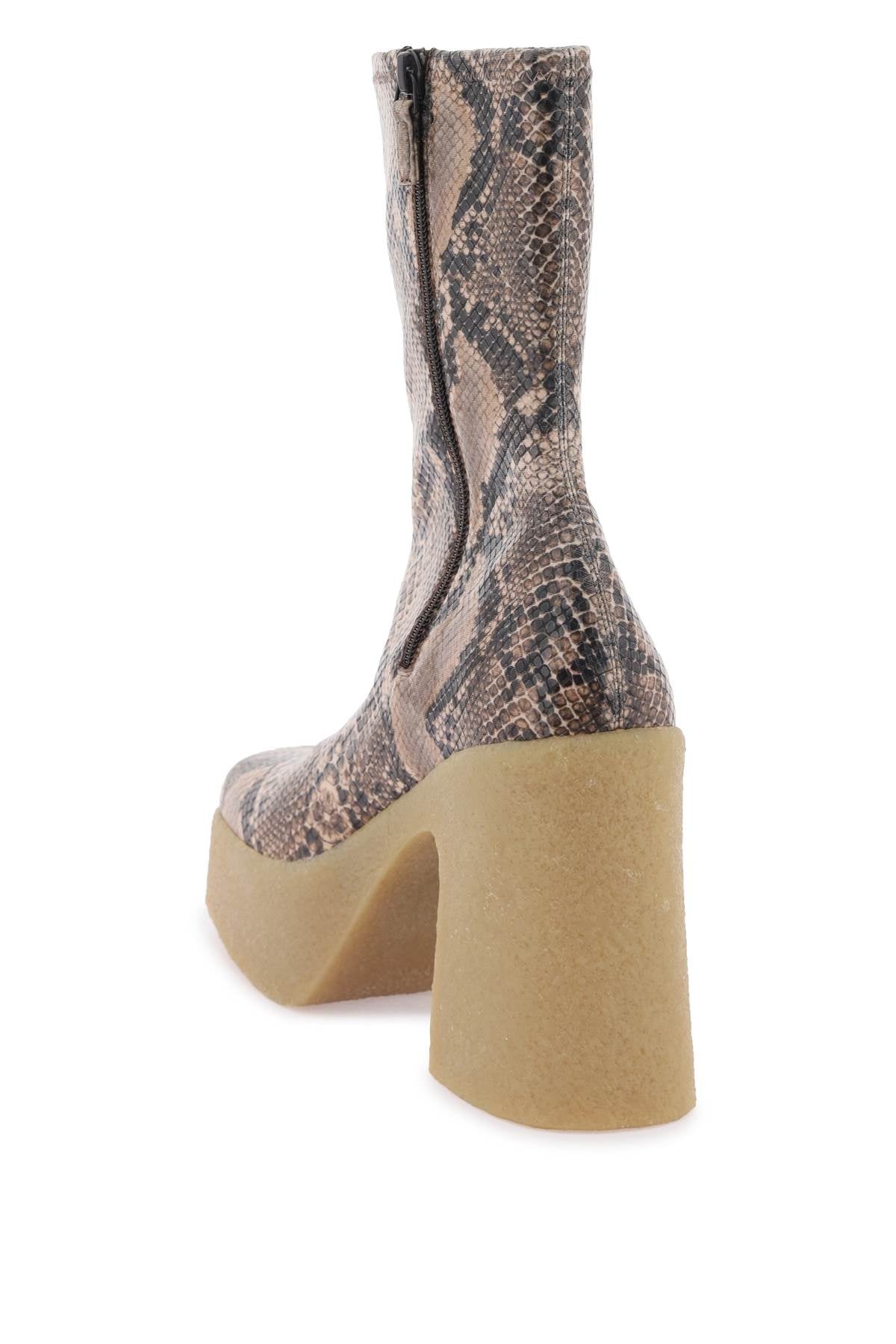 Stella Mccartney Skyla Wedge Ankle Boots In Alter Python Women