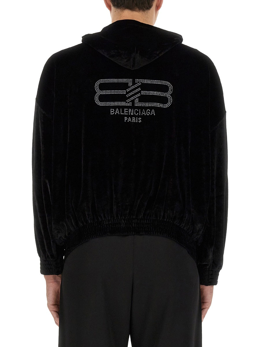 Balenciaga Men Velvet Sweatshirt BALENCIAGA