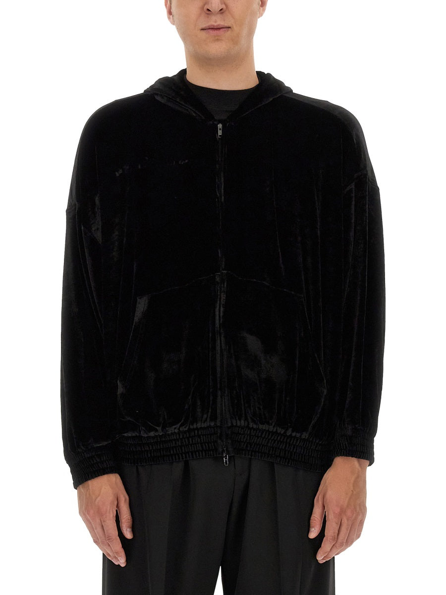 Balenciaga Men Velvet Sweatshirt BALENCIAGA