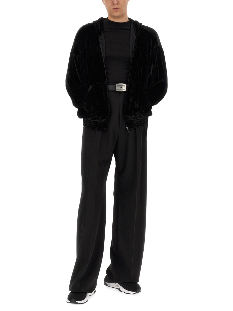 Balenciaga Men Velvet Sweatshirt BALENCIAGA