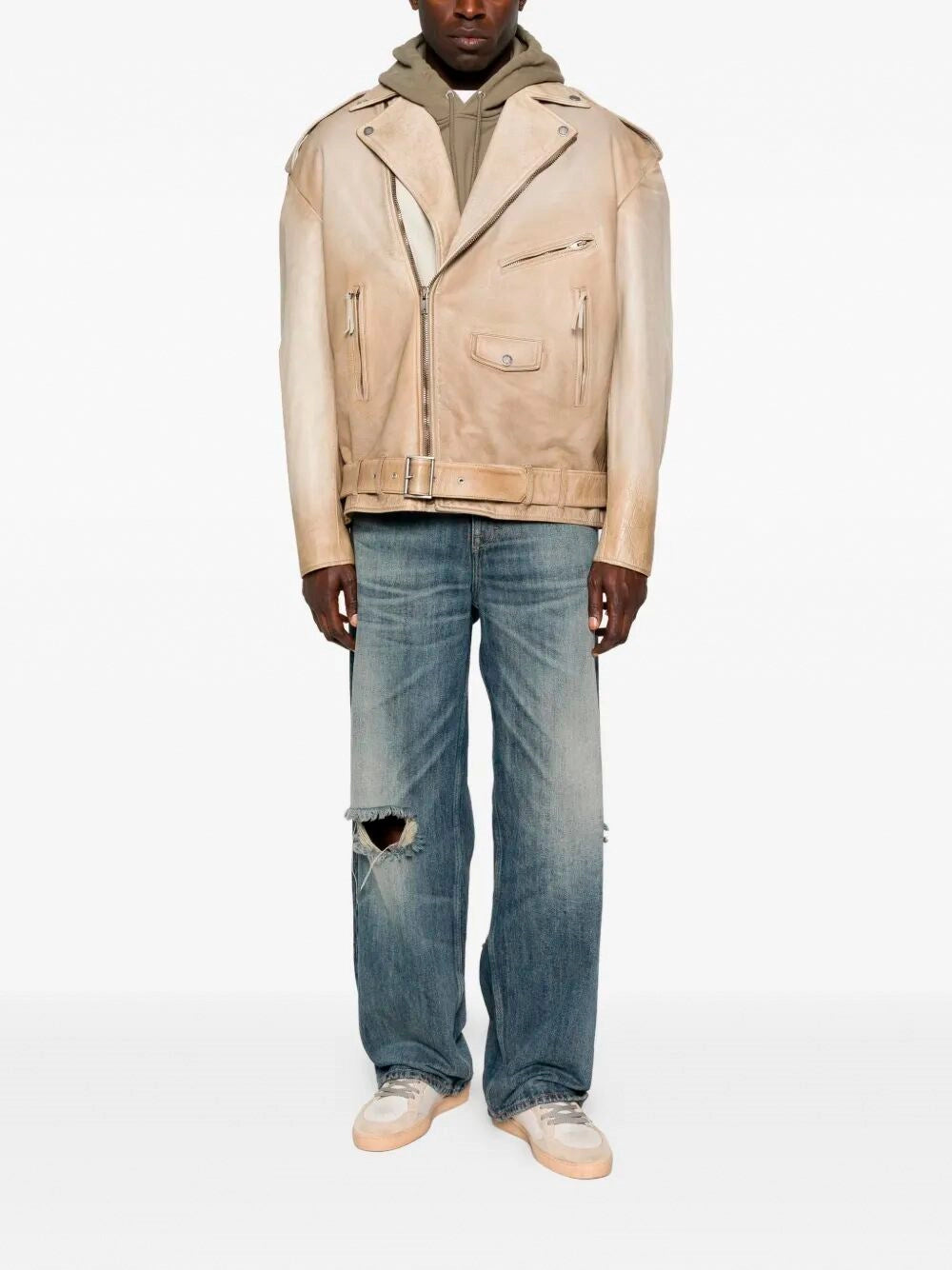 Golden Goose Men `Journey` Leather Jacket GOLDEN GOOSE