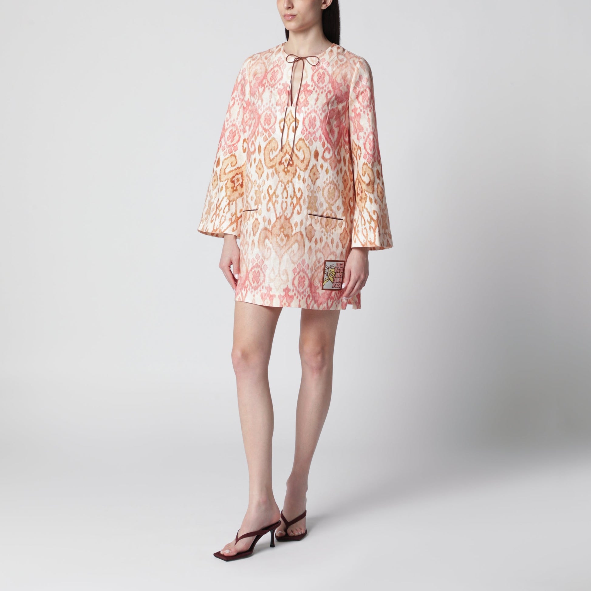 Zimmermann Pink Aster Tunic Mini Dress Women ZIMMERMANN