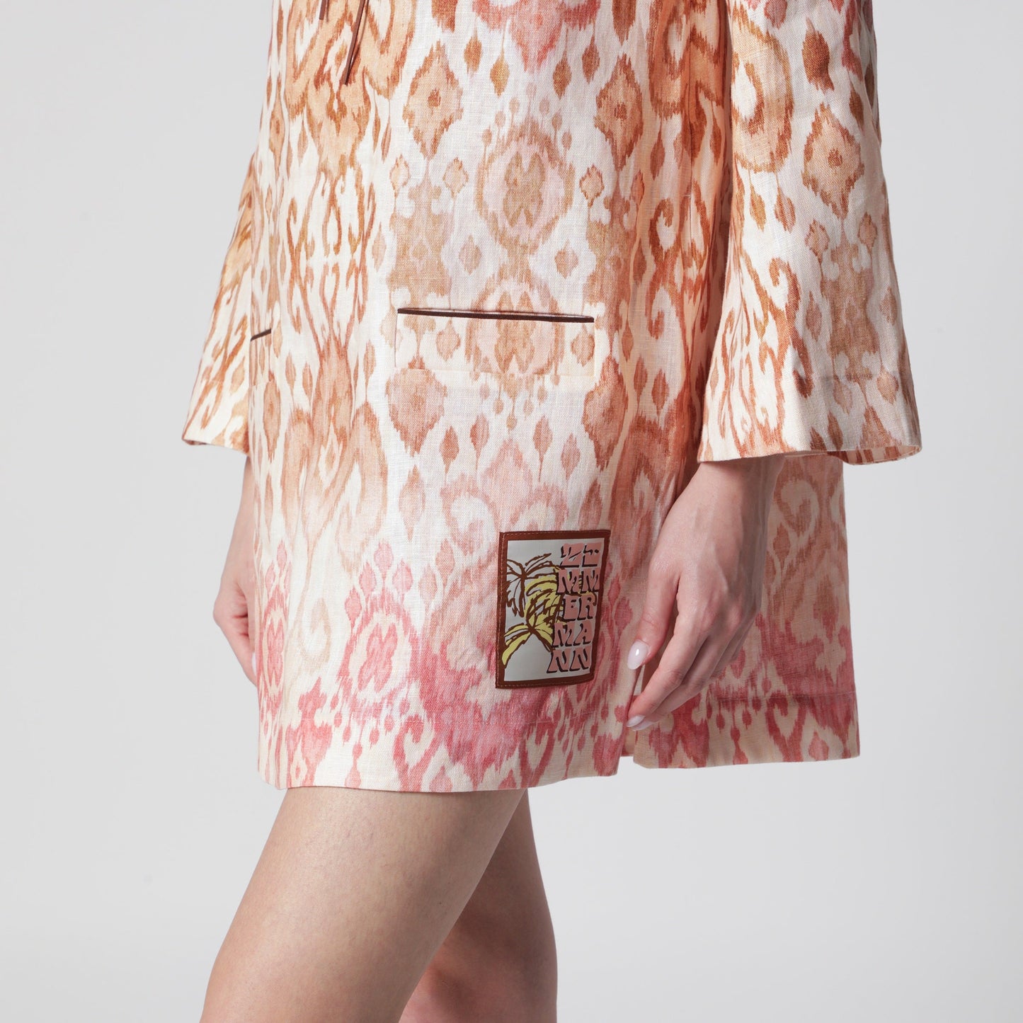 Zimmermann Pink Aster Tunic Mini Dress Women ZIMMERMANN