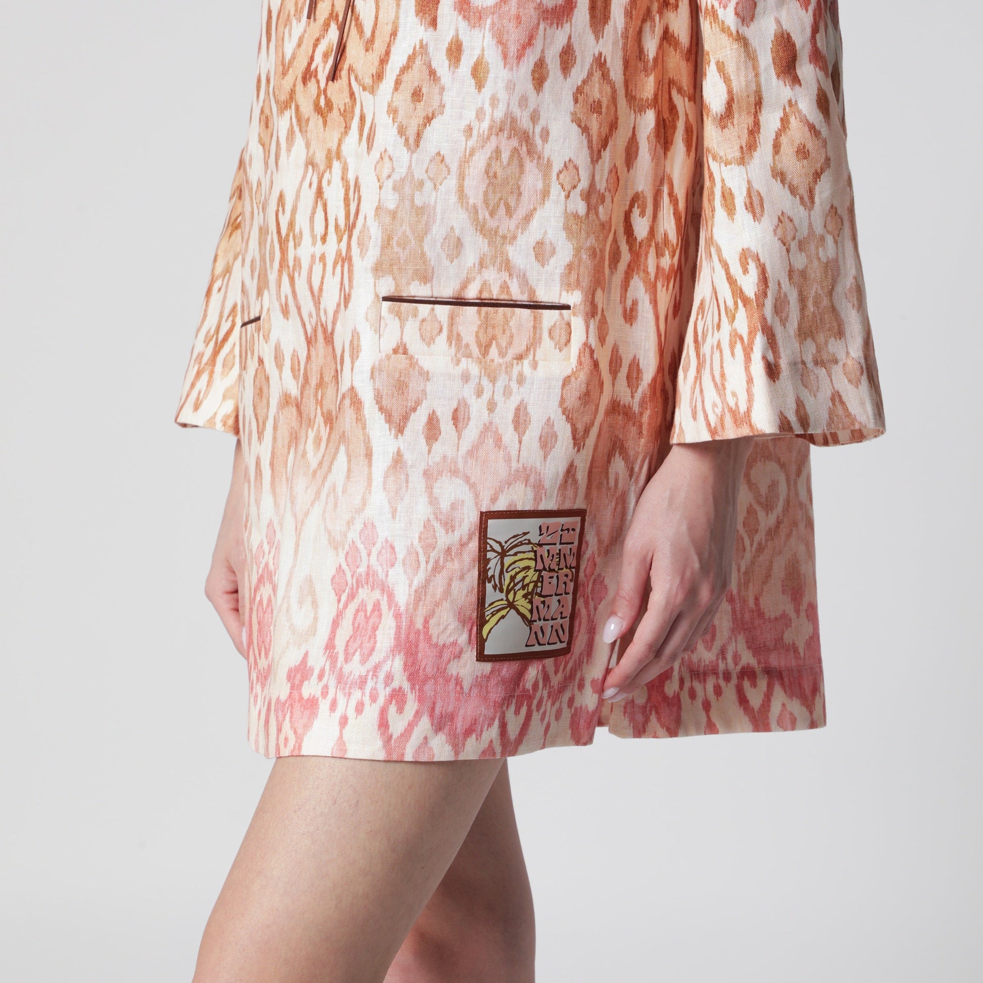 Zimmermann Pink Aster Tunic Mini Dress Women ZIMMERMANN