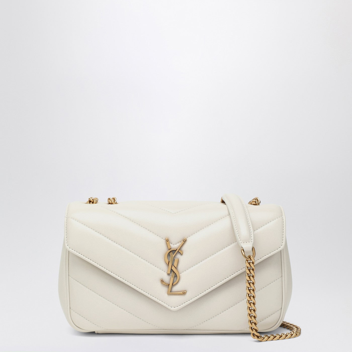 Saint Laurent Loulou Small Bag White Leather Women SAINT LAURENT