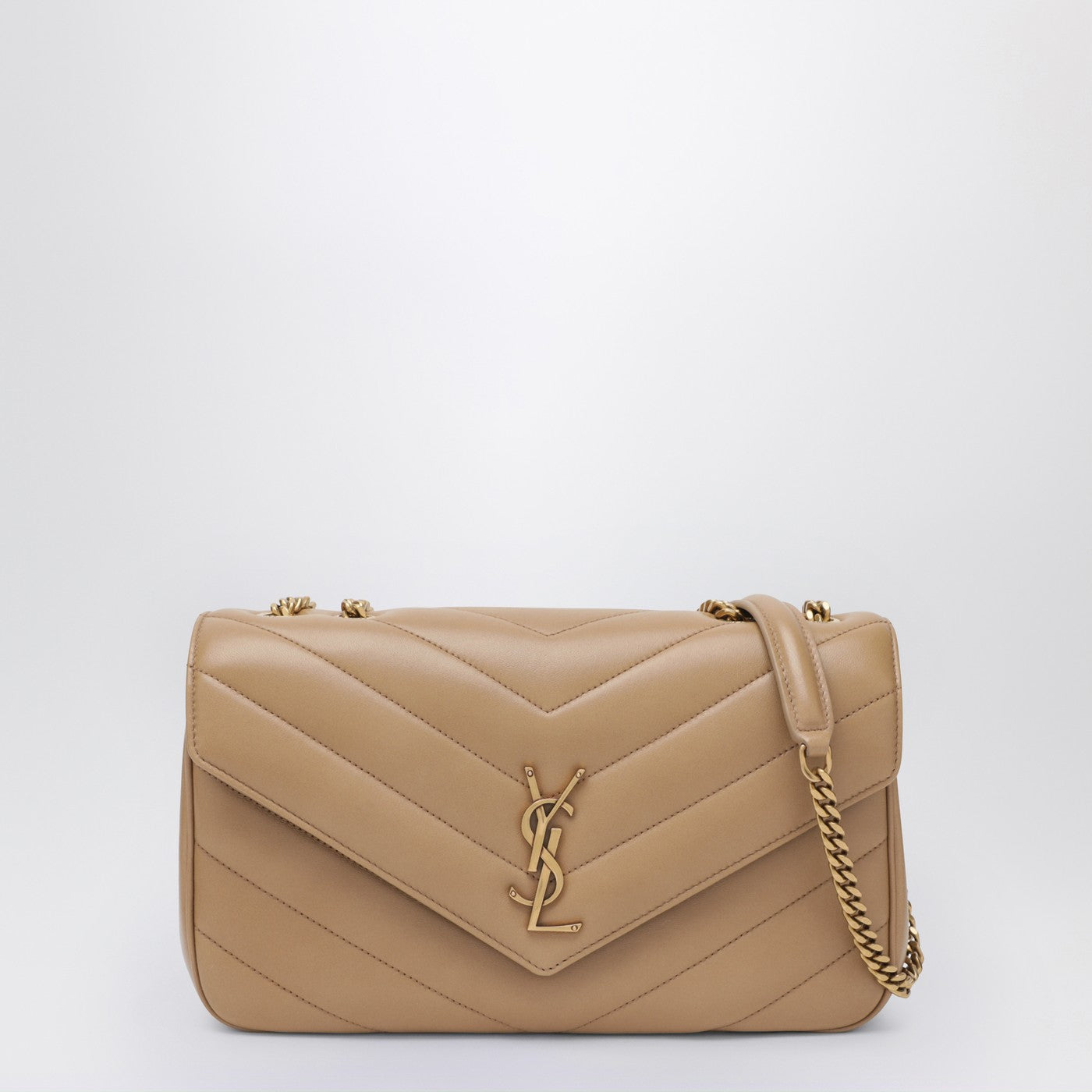 Saint Laurent Medium Light Brown Loulou Leather Bag Women SAINT LAURENT