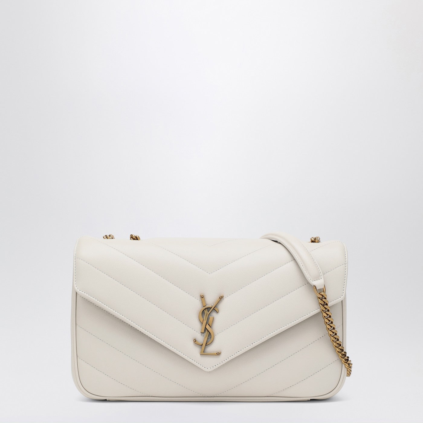 Saint Laurent Medium Loulou Bag In Cream Leather Women SAINT LAURENT